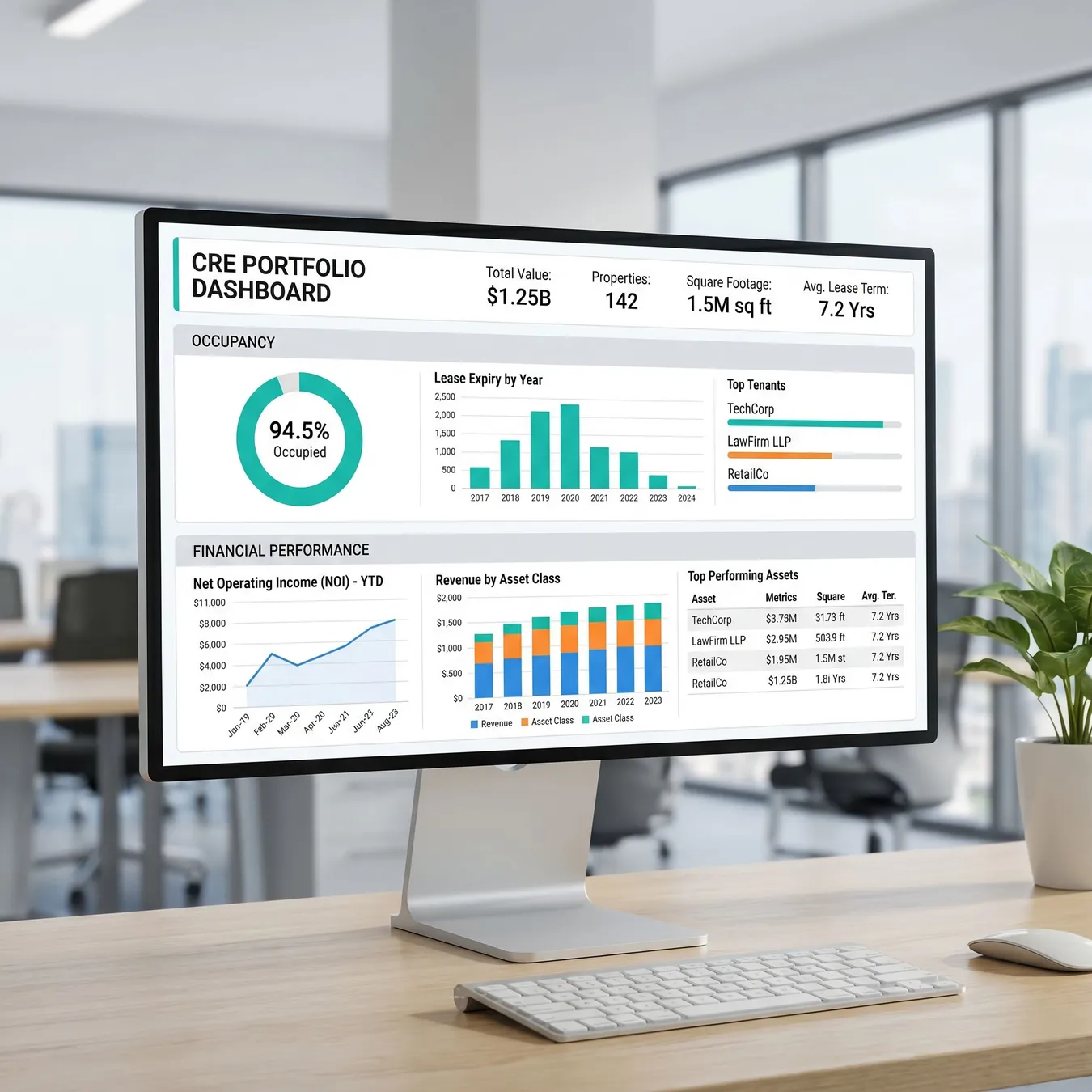 Unified dashboards provide a single source of truth for complex real estate portfolios.