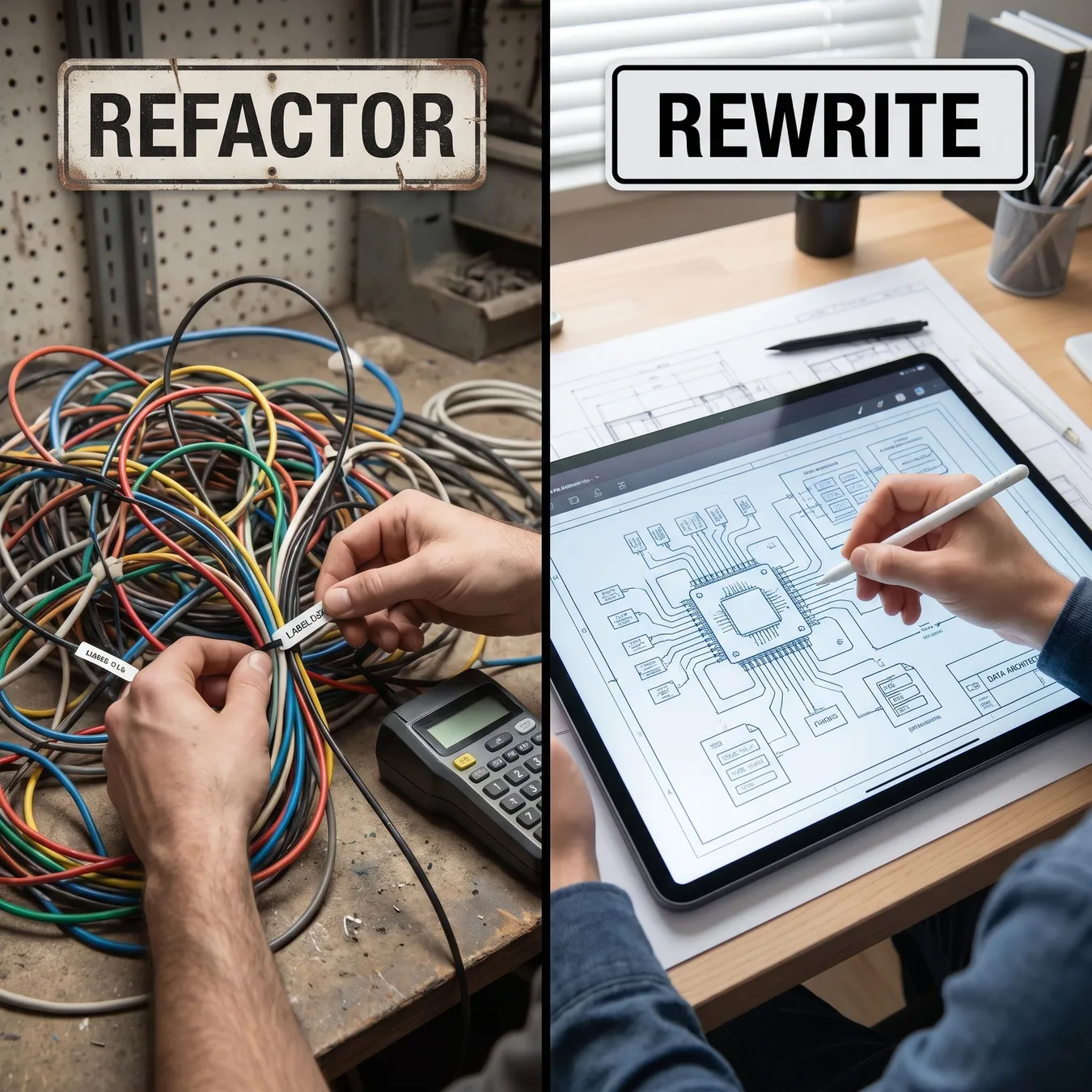 Choosing between incremental improvement and a total system reset.