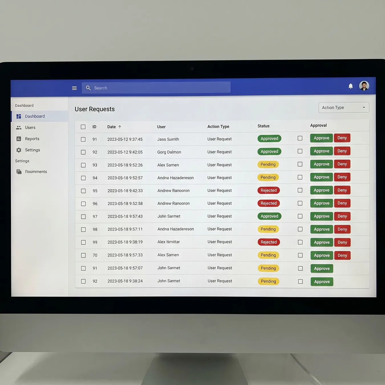 Internal operations portals and admin dashboards.