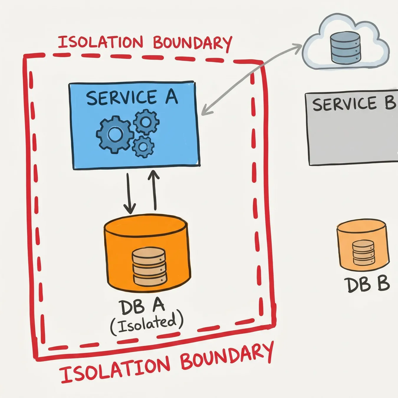 Database per service is a core requirement.