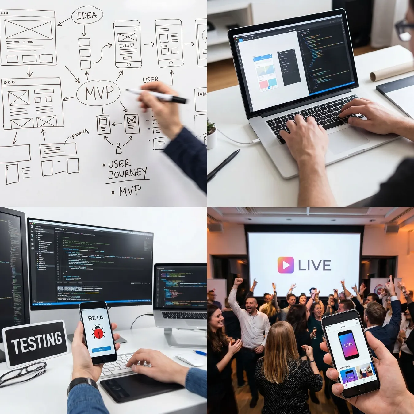 Our end-to-end process from discovery to production release.