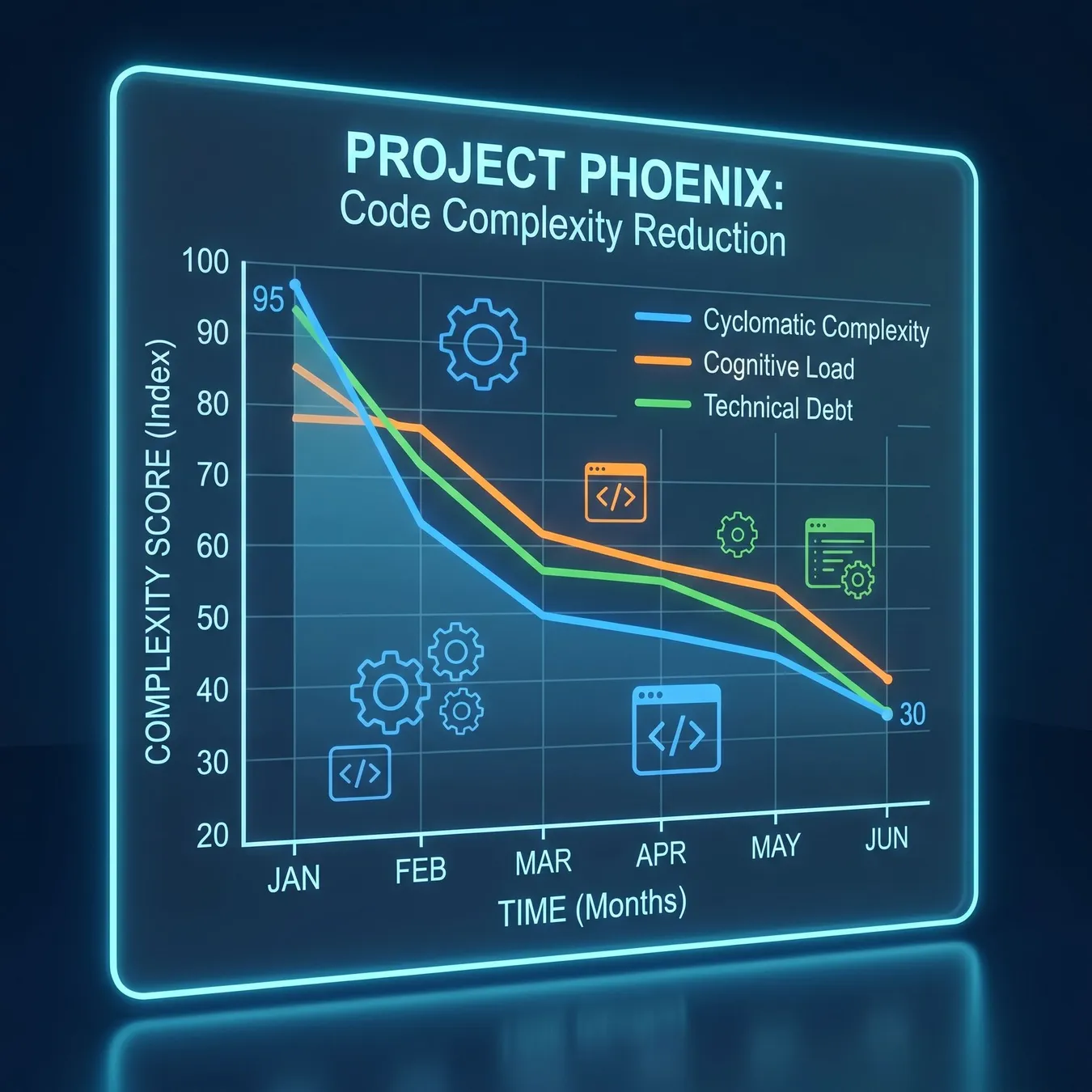 Tracking code health through automated dashboards.