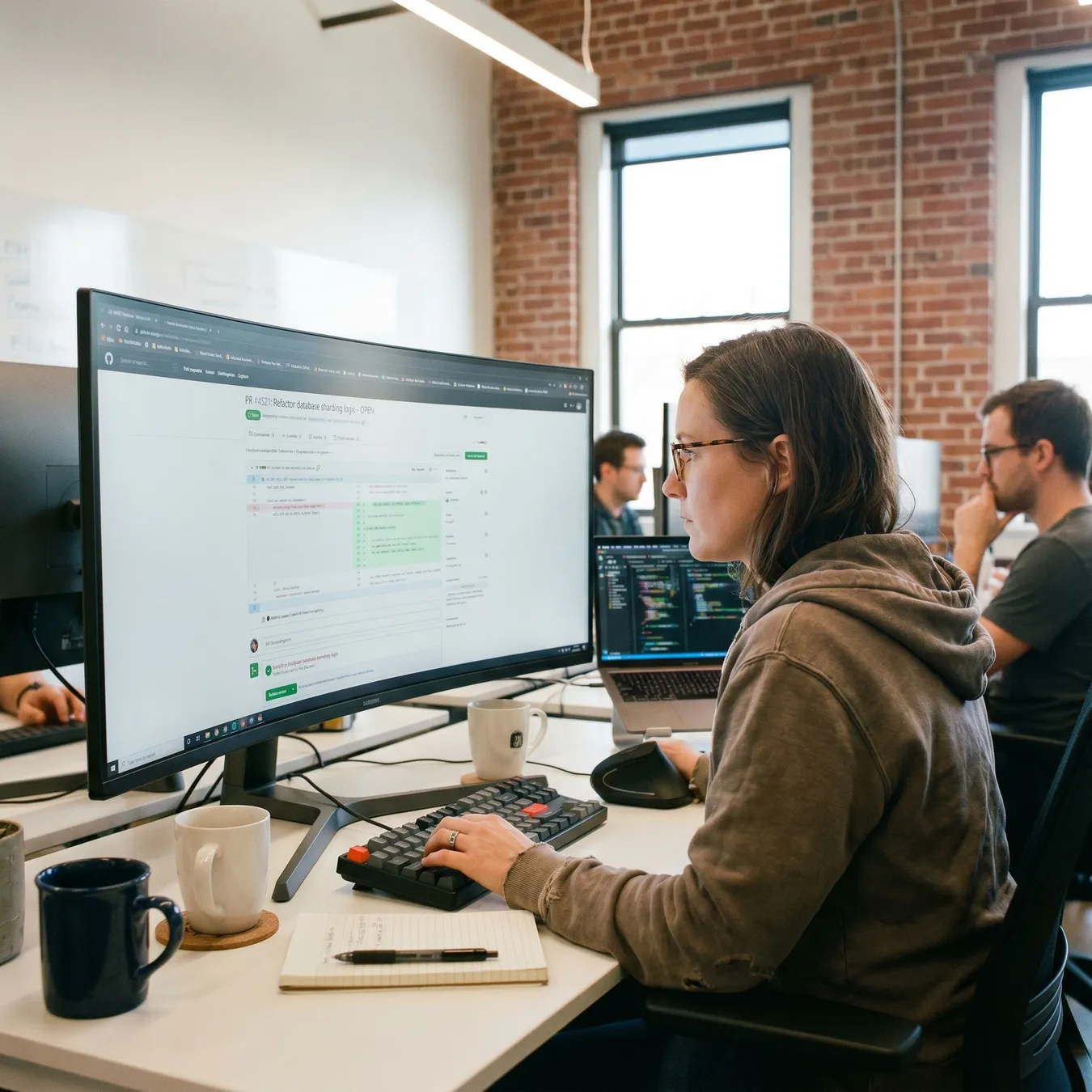 Peer reviews maintain high code quality.