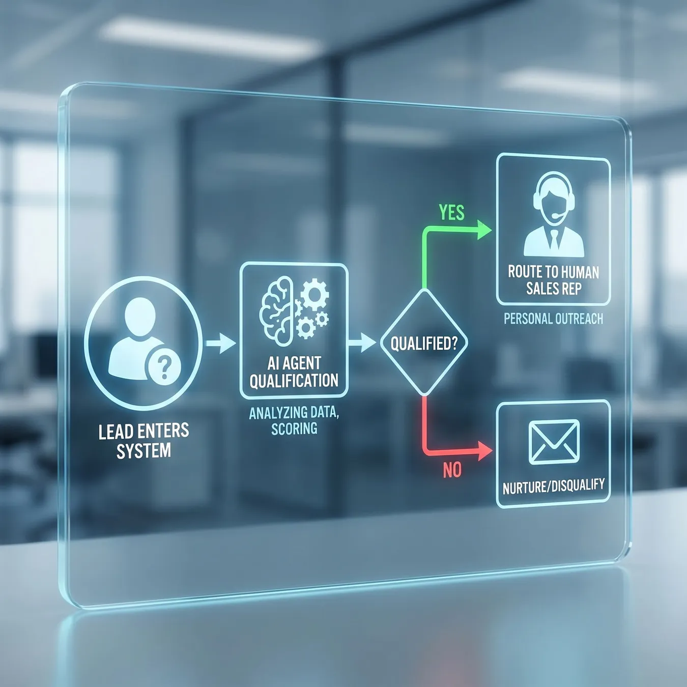 Streamlined lead qualification workflow.