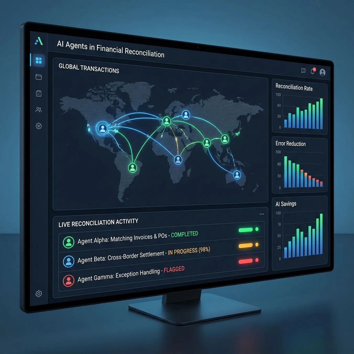 Agentic workflows provide real-time visibility into automated financial tasks.