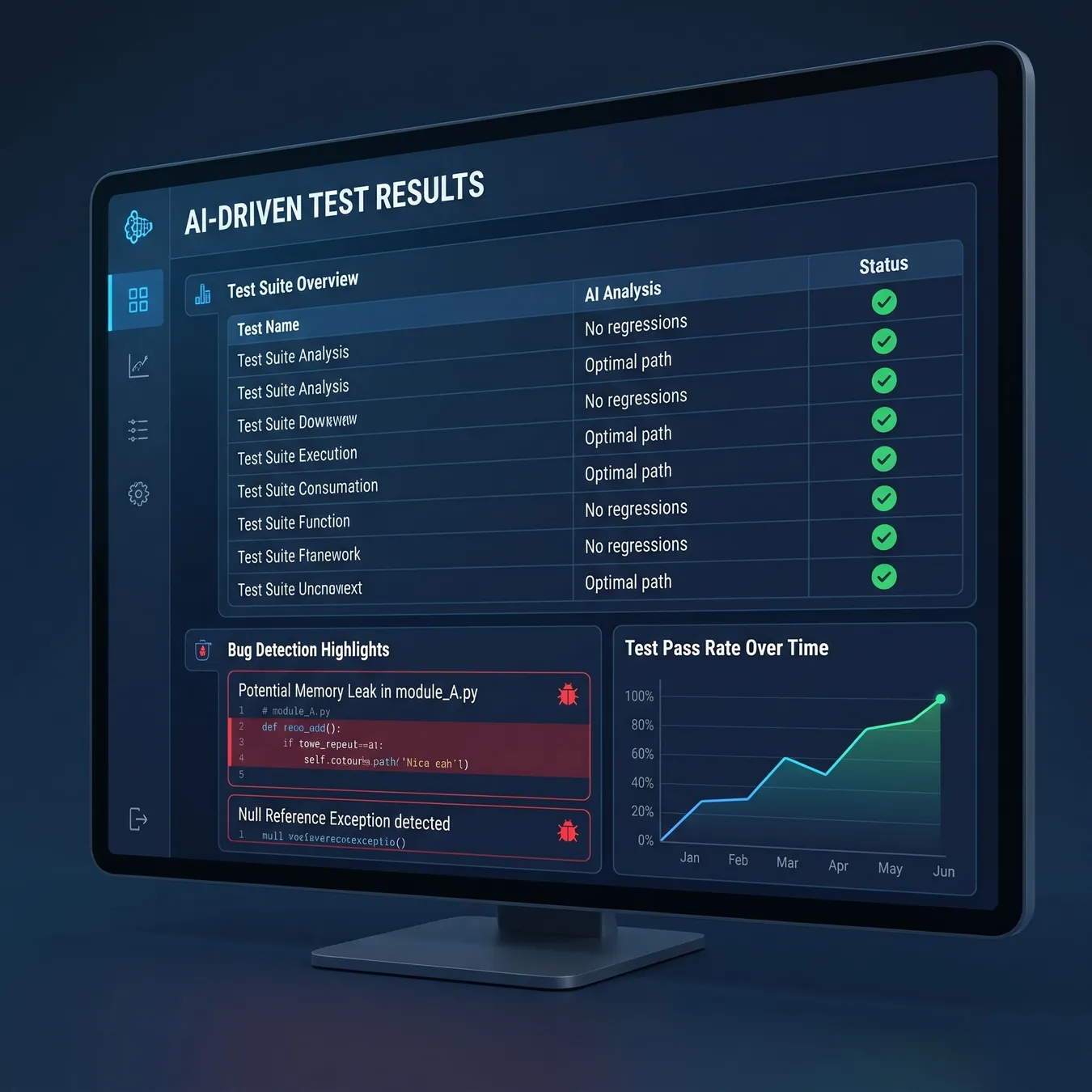 AI-driven testing dashboards provide real-time visibility into codebase health.