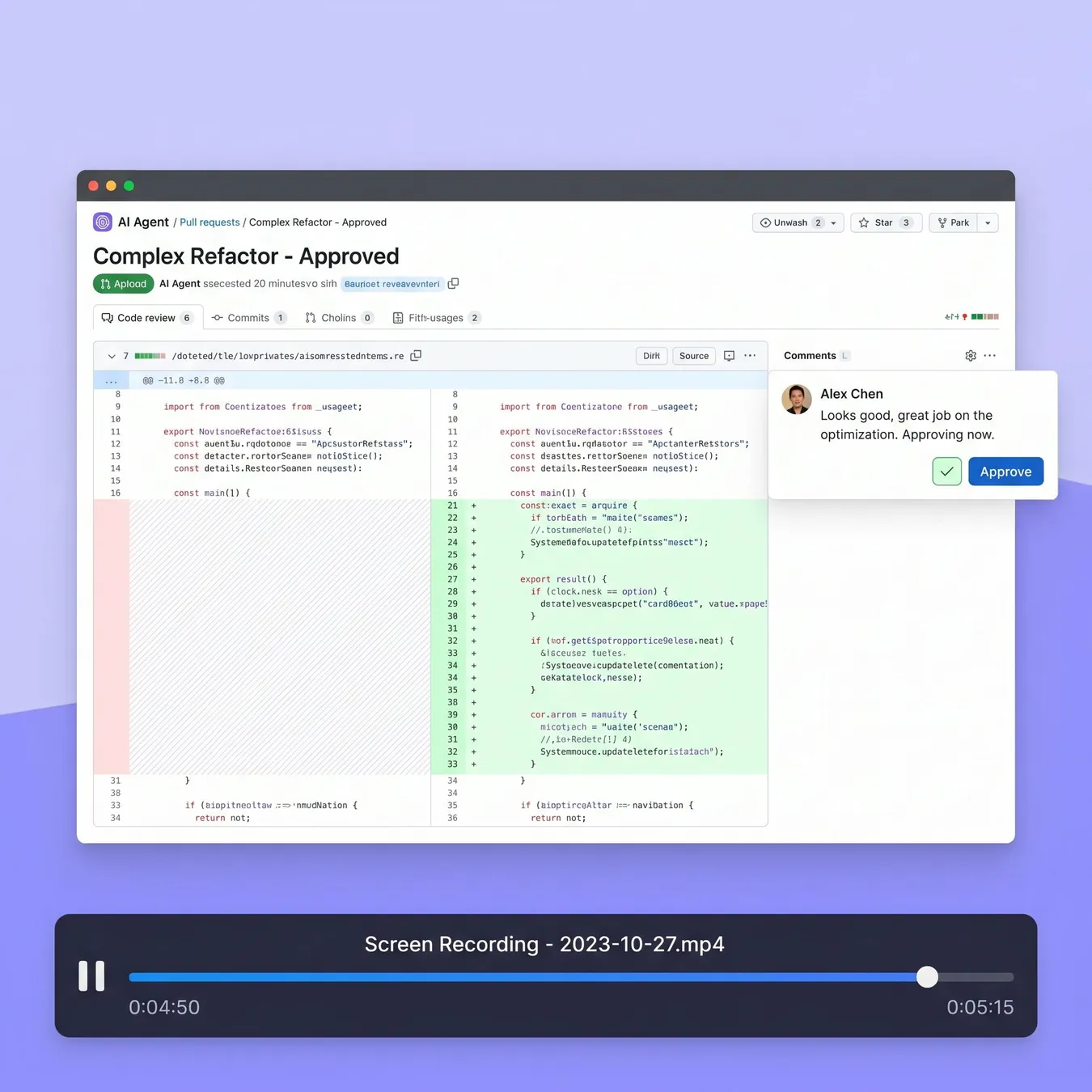 The collaborative workflow between human and agent.