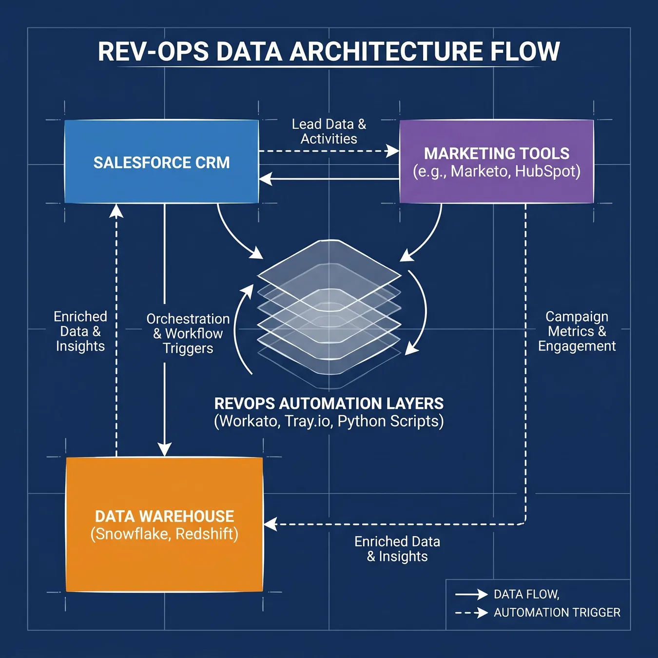 Visualizing a scalable Salesforce RevOps architecture.