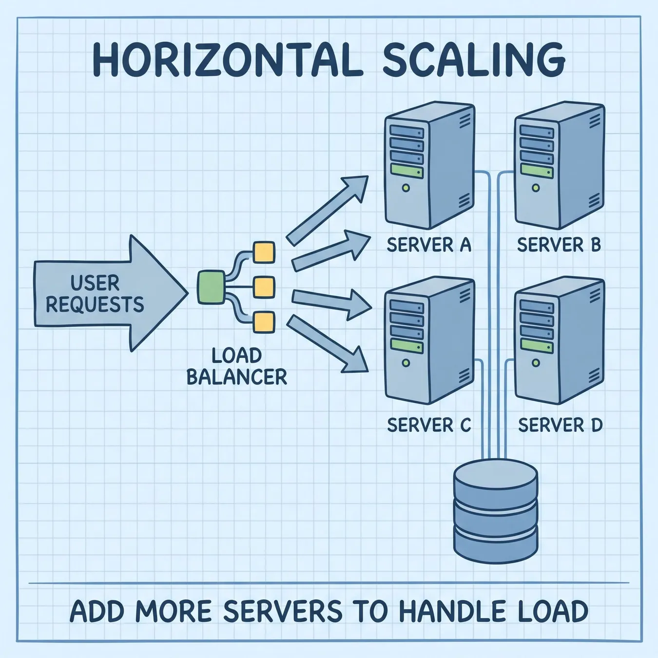 Horizontal Scaling: Distributing load.