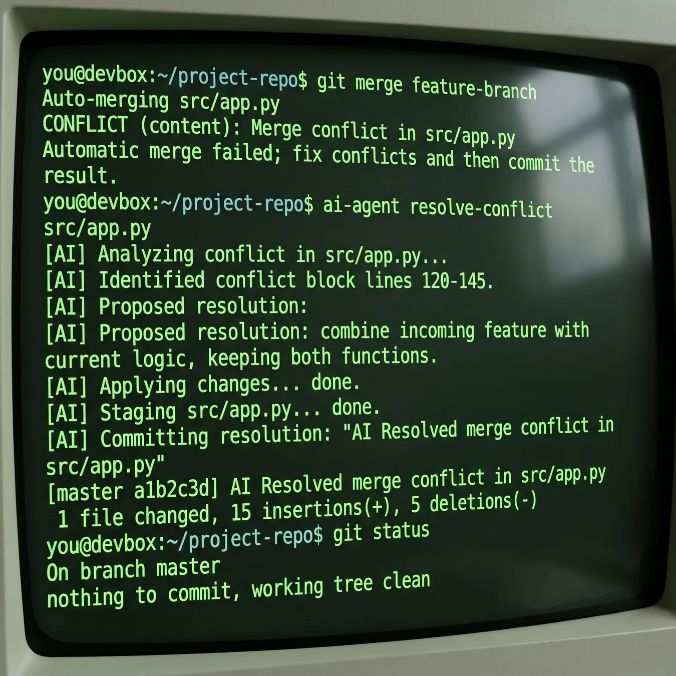 Agents handling complex git operations.