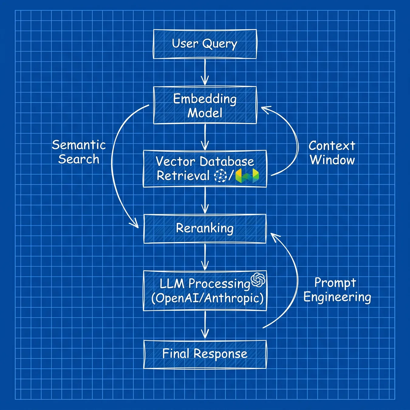 A standard production RAG architecture.