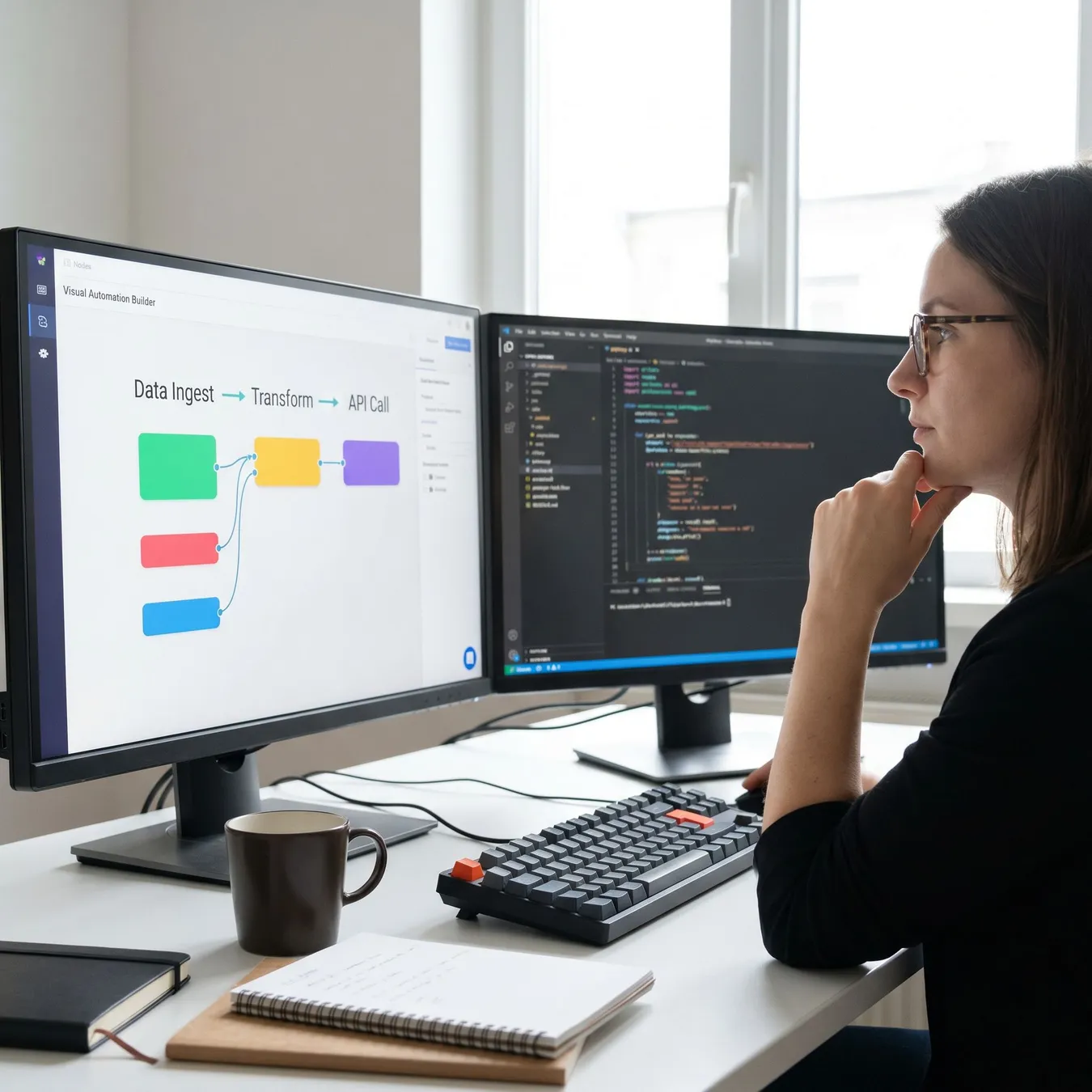 Bridging the gap between visual logic and hard code.