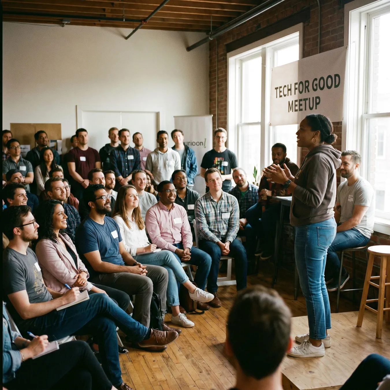 Local tech meetups are prime spots for meeting angels.