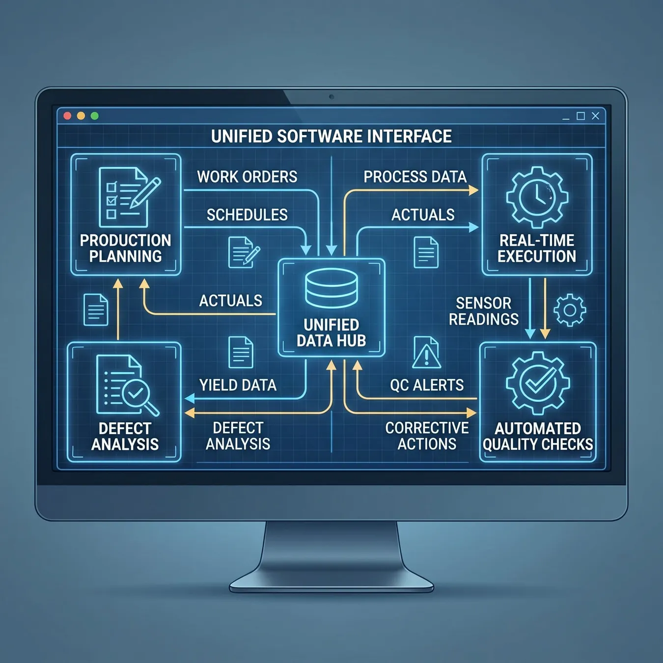 The architecture of integrated quality and production management.