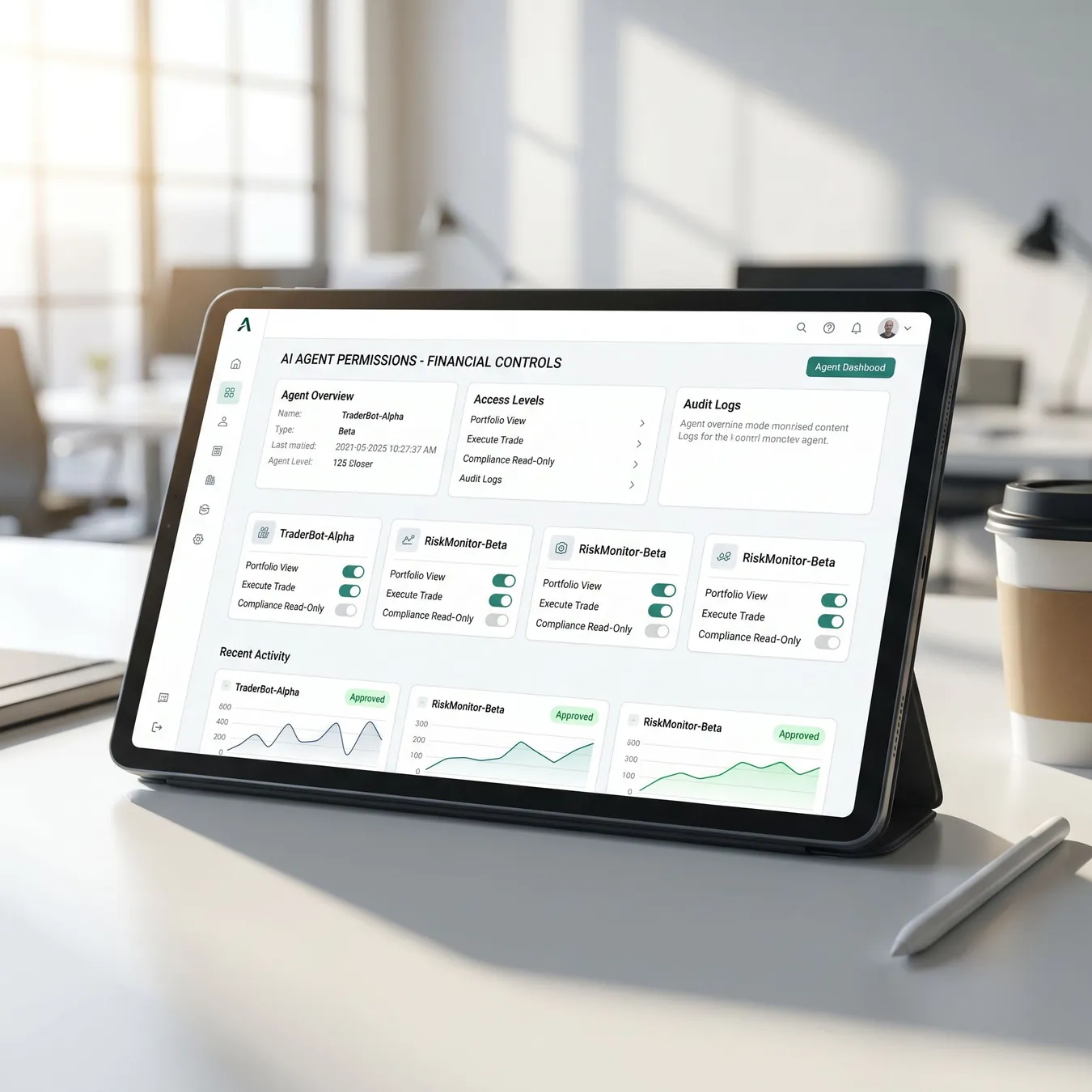 Agent permission management UI.
