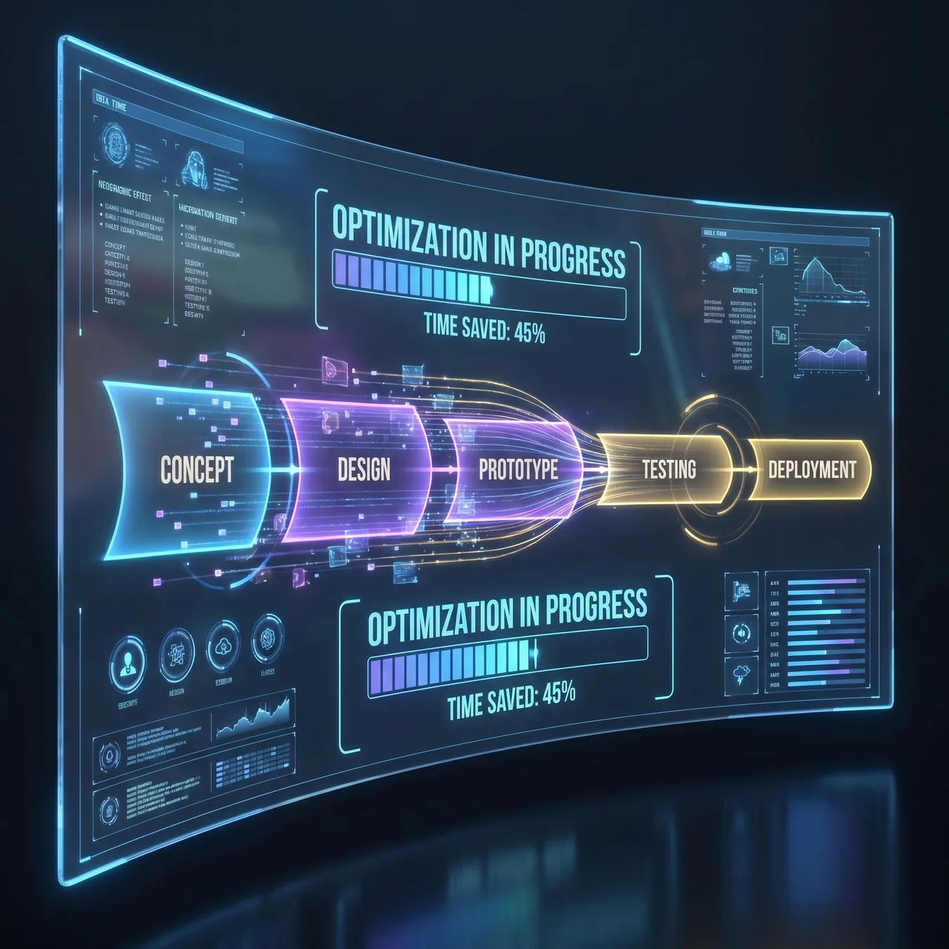 Visualizing the compression of development cycles through modern engineering.