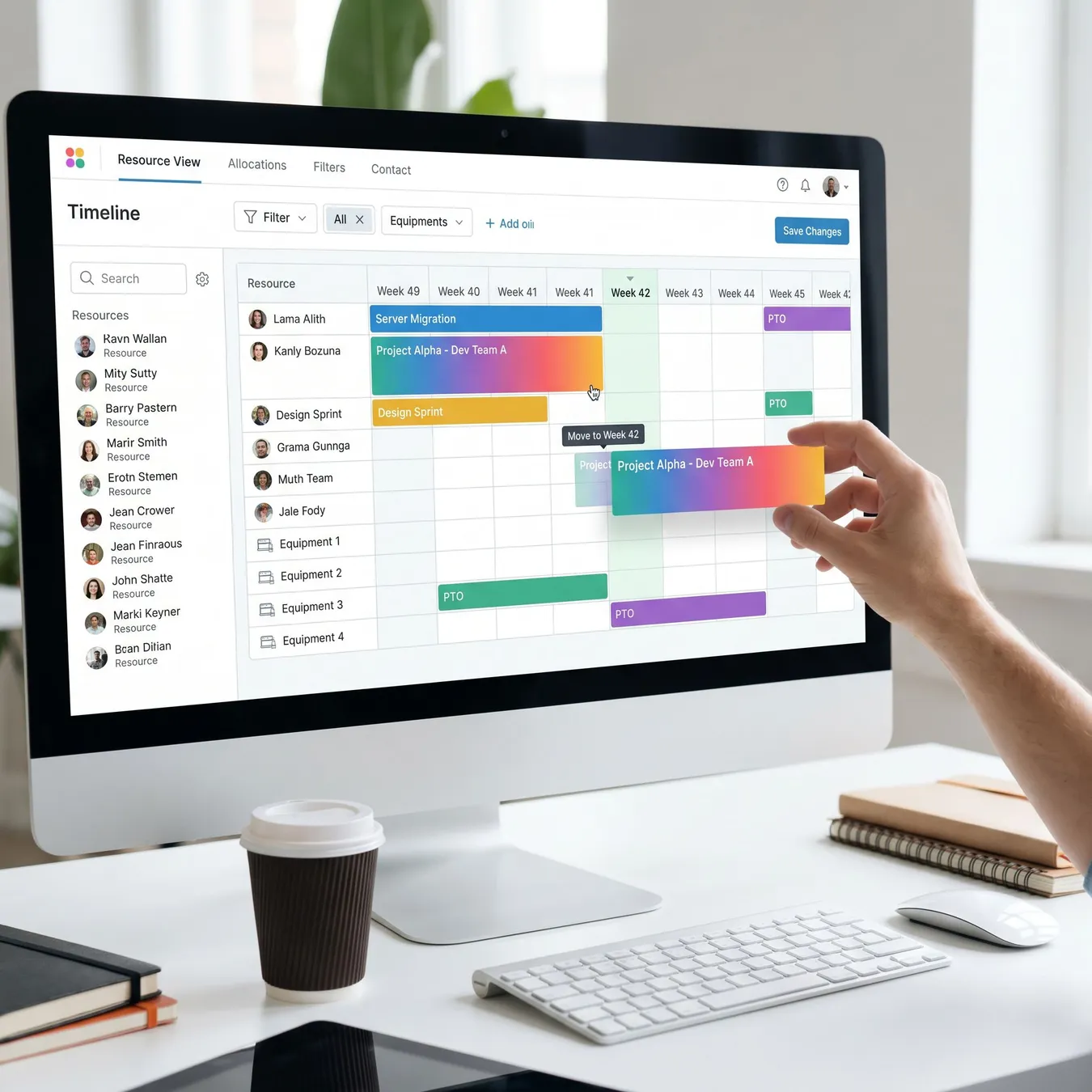 Intuitive resource scheduling.