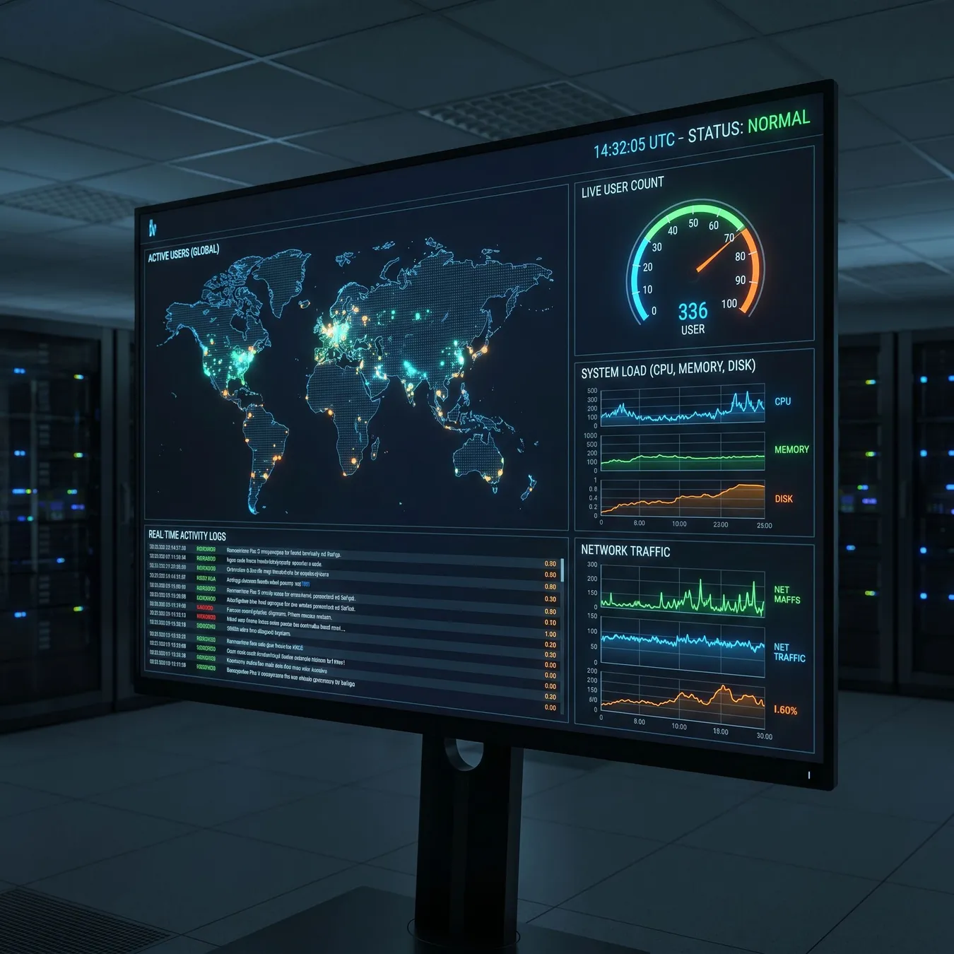 Monitoring growth in real-time.