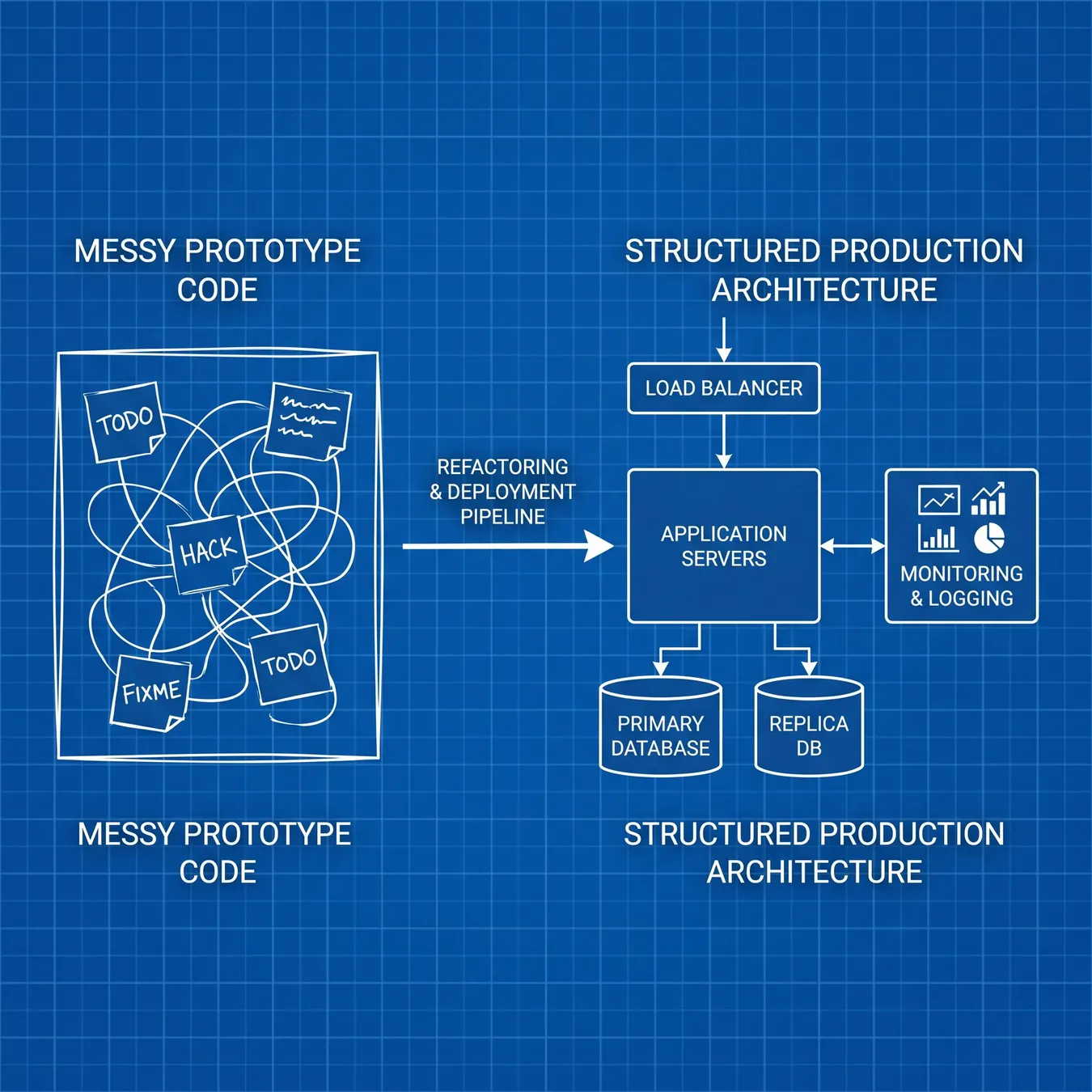 The gap between a demo and a production system is wider than most founders realize.