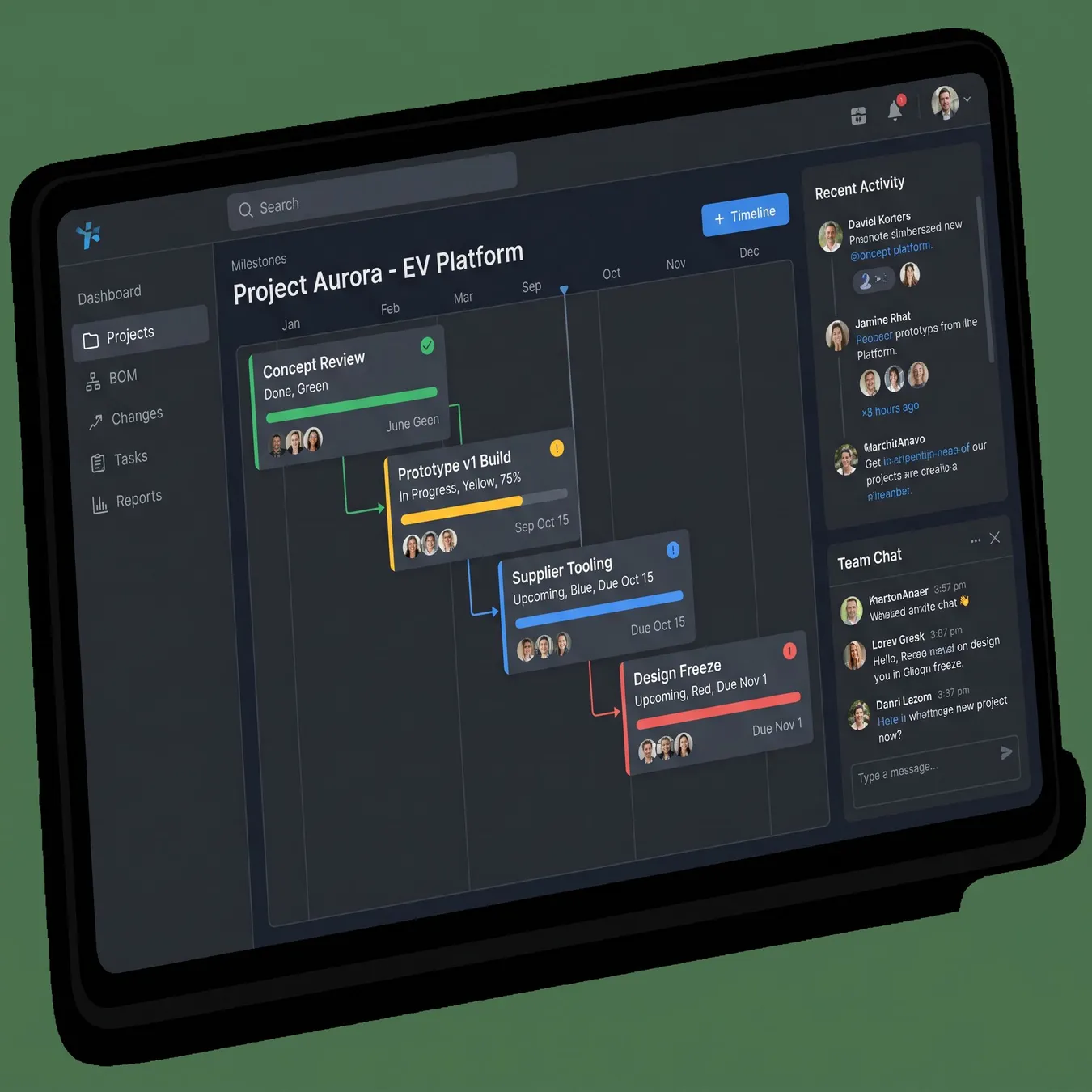 Real-time milestone tracking.