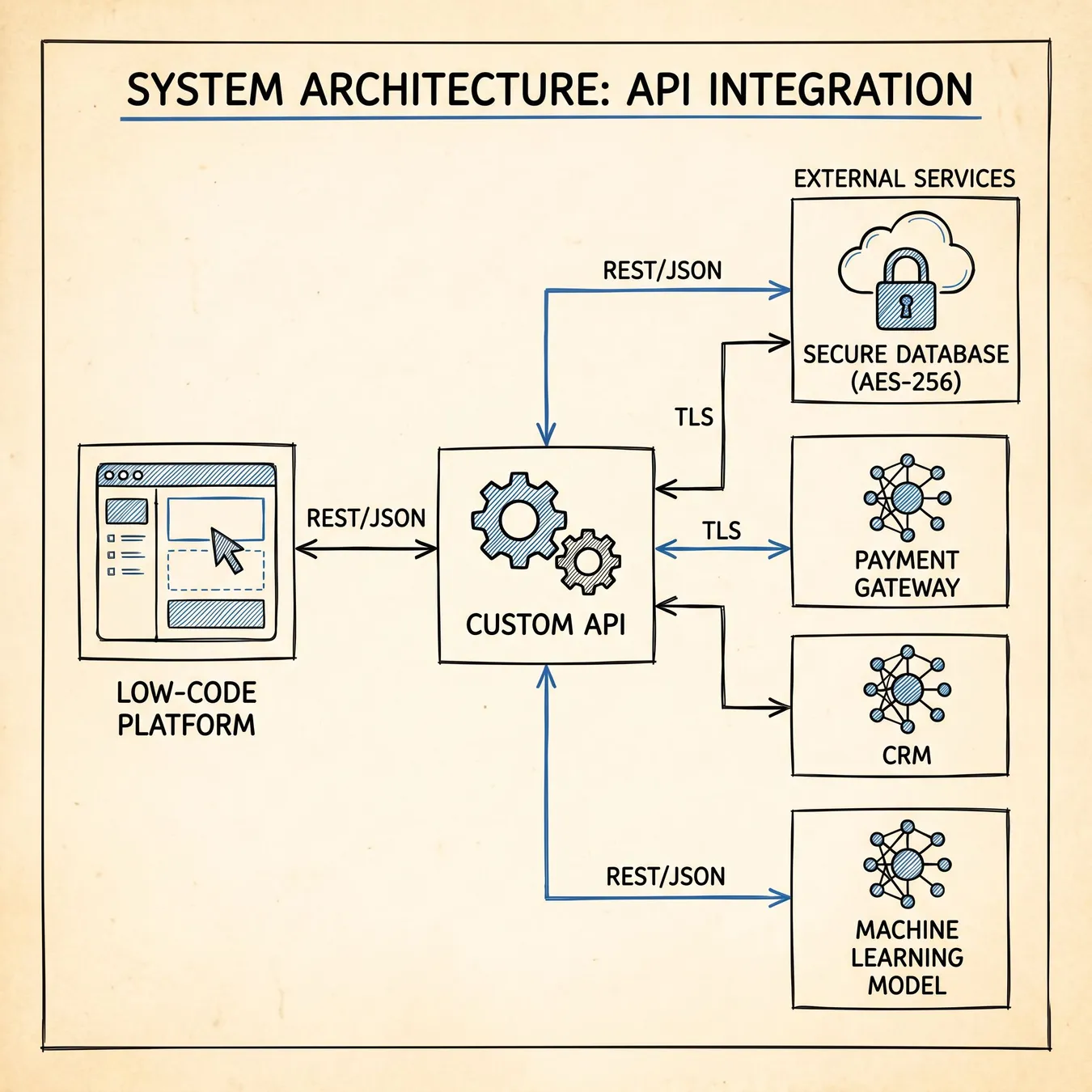 The architecture of a hybrid automation system.