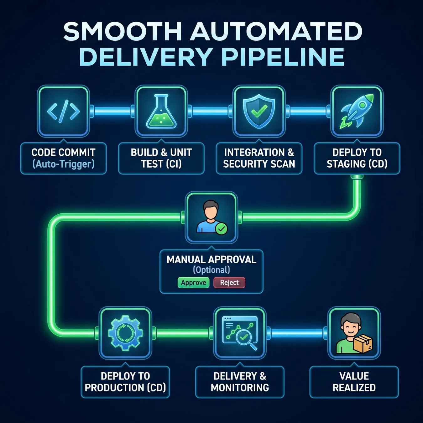 An optimized delivery flow.