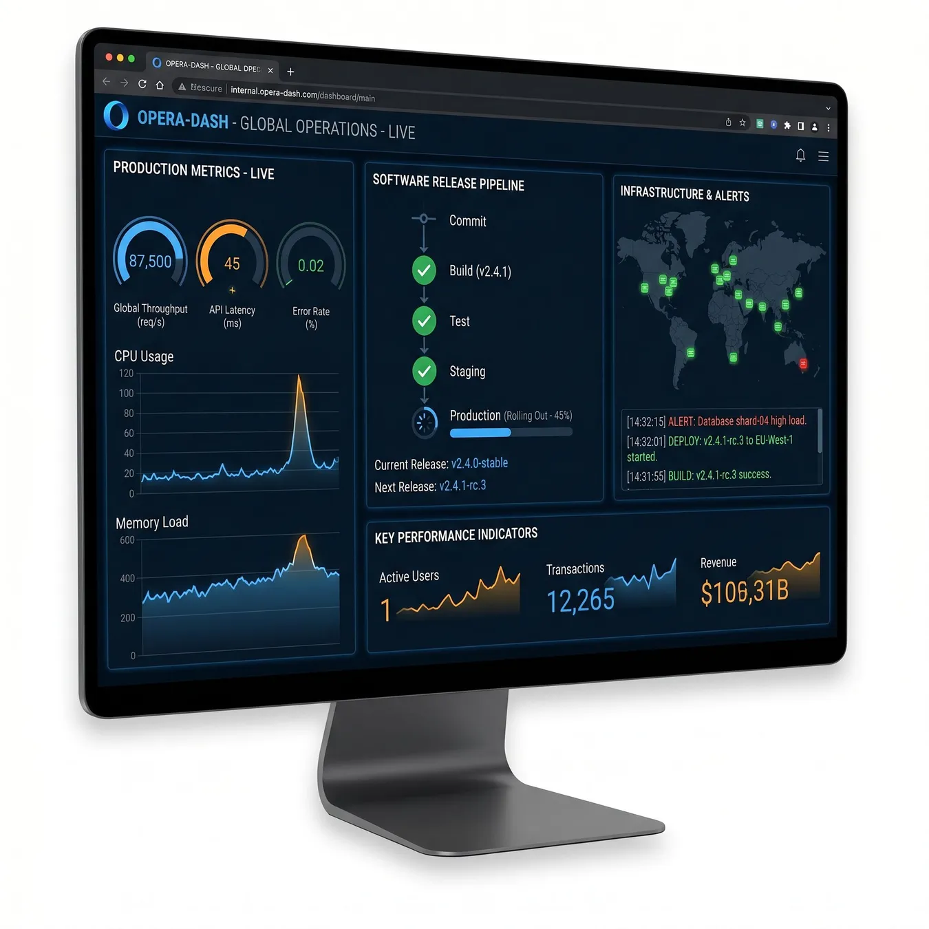 Custom dashboards for integrated lifecycle visibility.