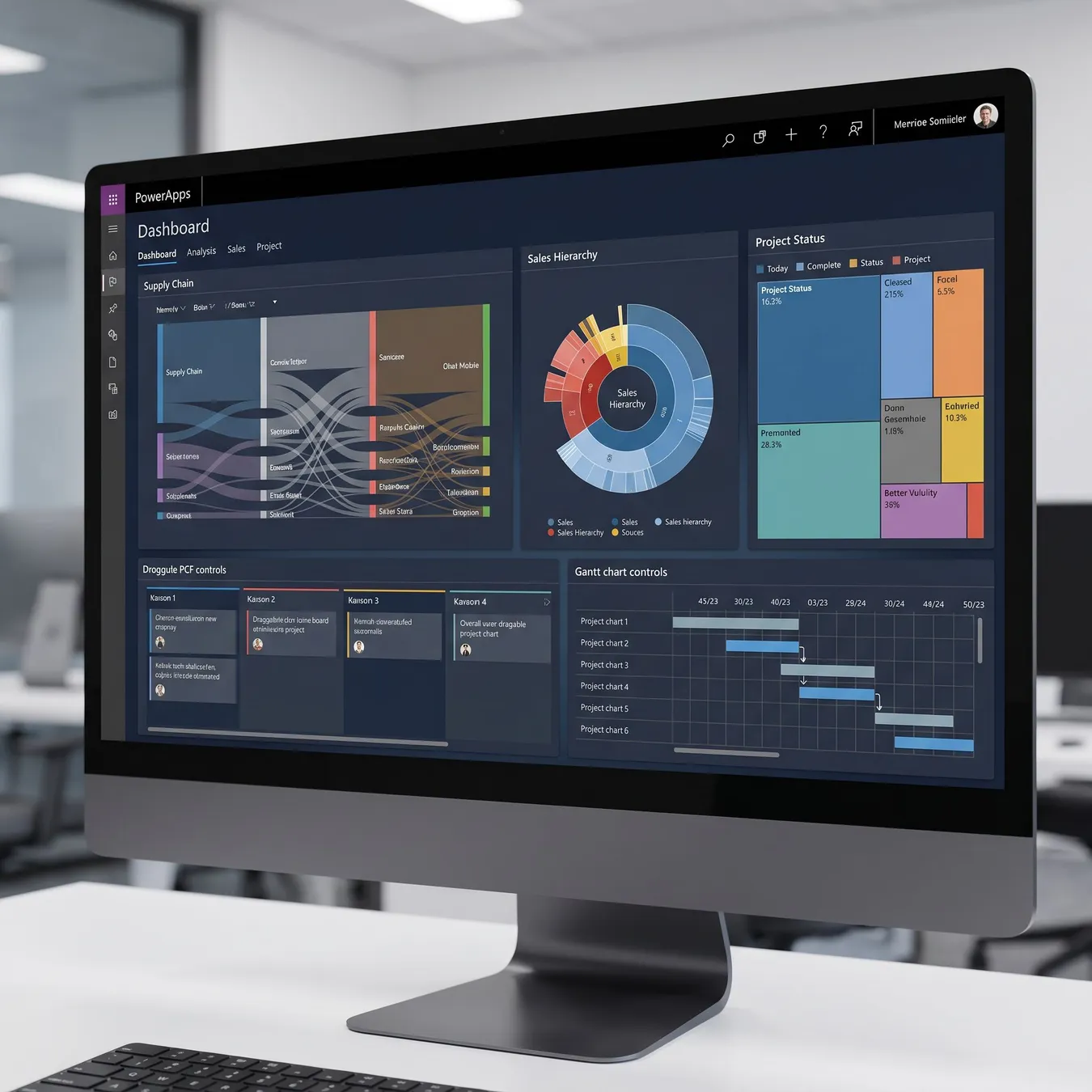 Custom PCF components enable specialized UI elements that standard PowerApps cannot provide.