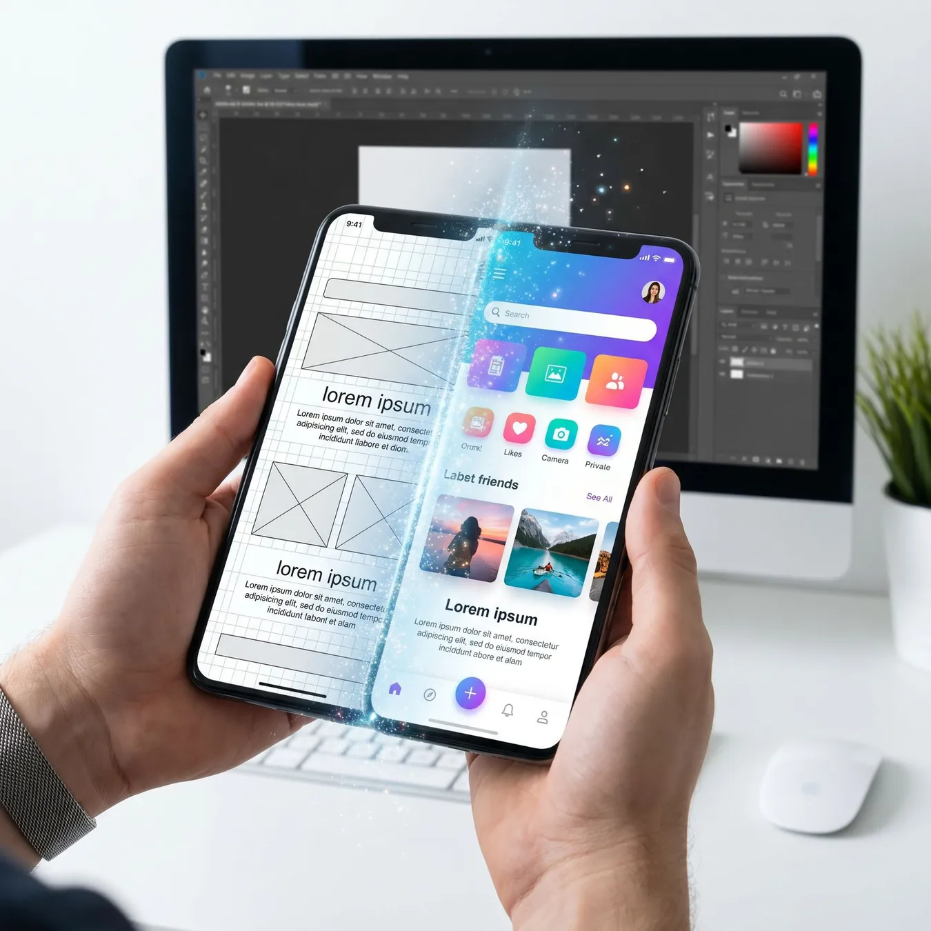 Bridging the gap between conceptual wireframes and production-ready mobile interfaces.