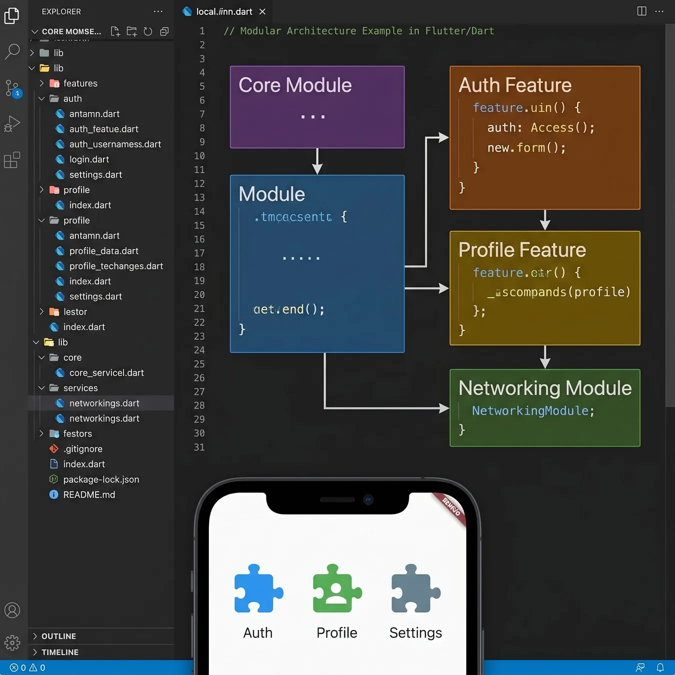 Modular code allows for easier feature expansion.