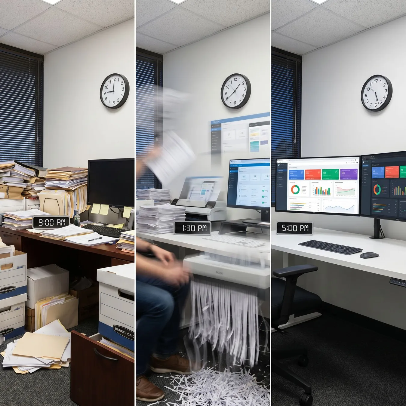 The transformation of modern business operations.