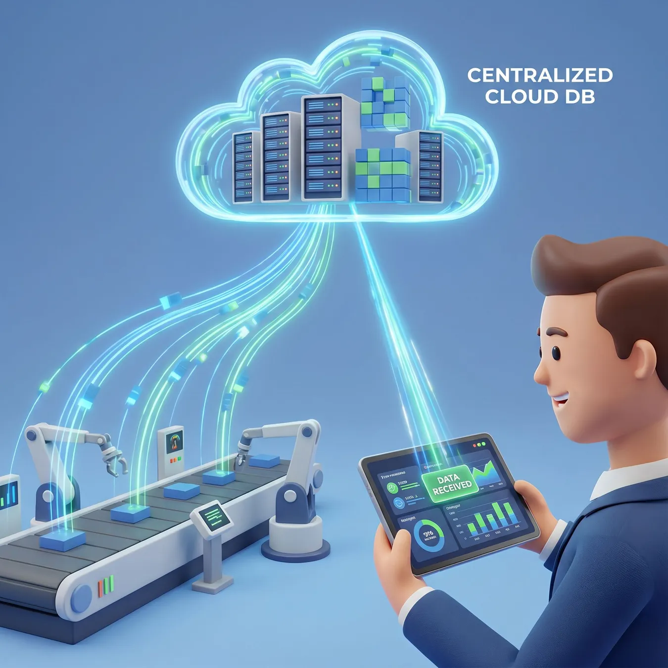 See how integrated data flows from the floor to the cloud.