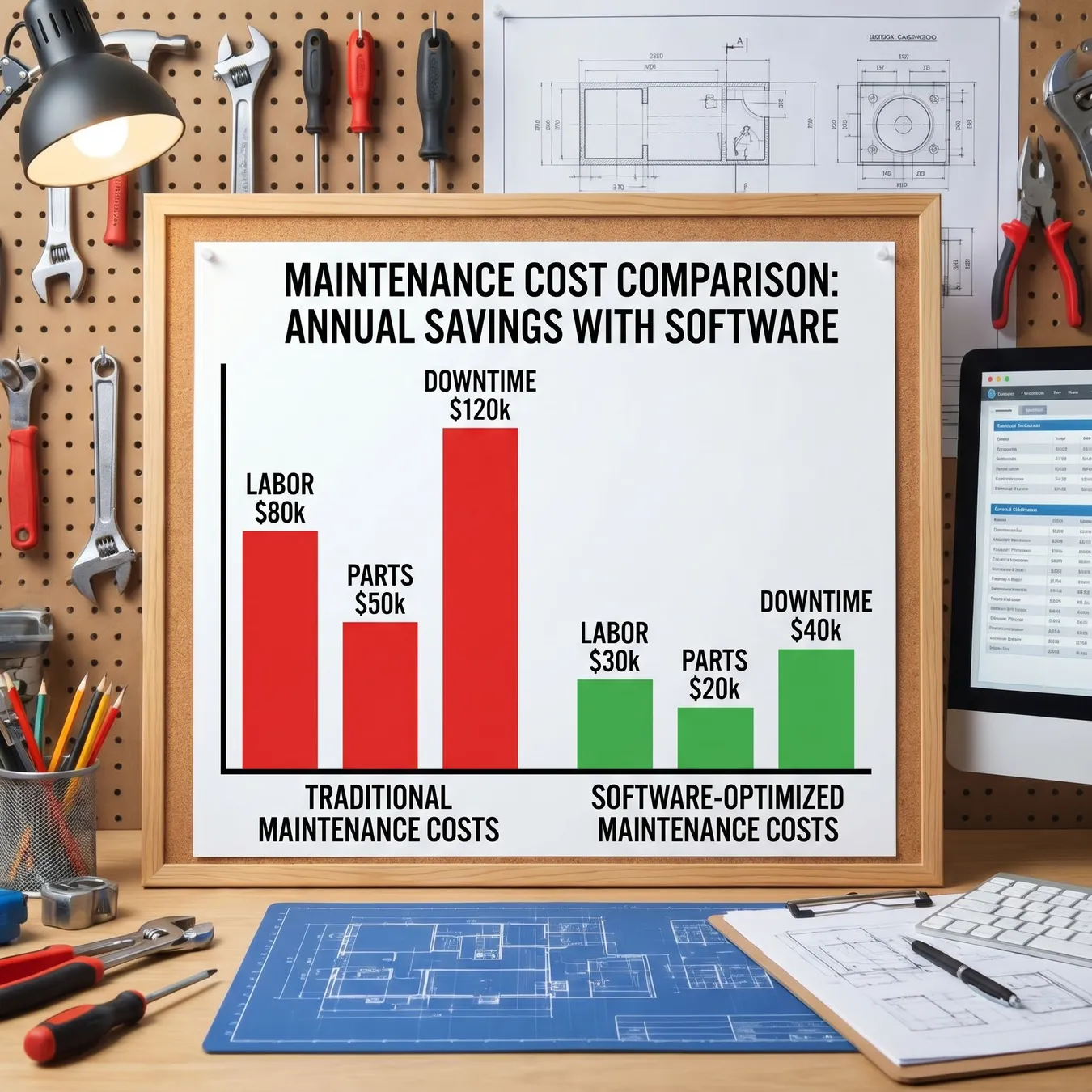 Projected savings with integrated software systems.