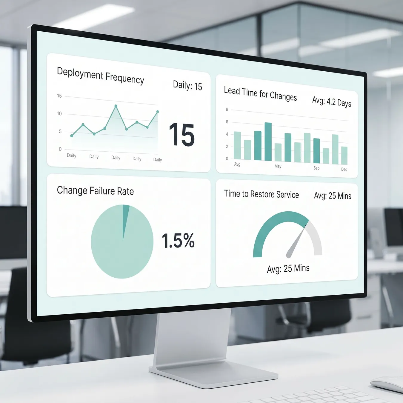 Visualizing core engineering performance indicators helps teams identify trends over time.