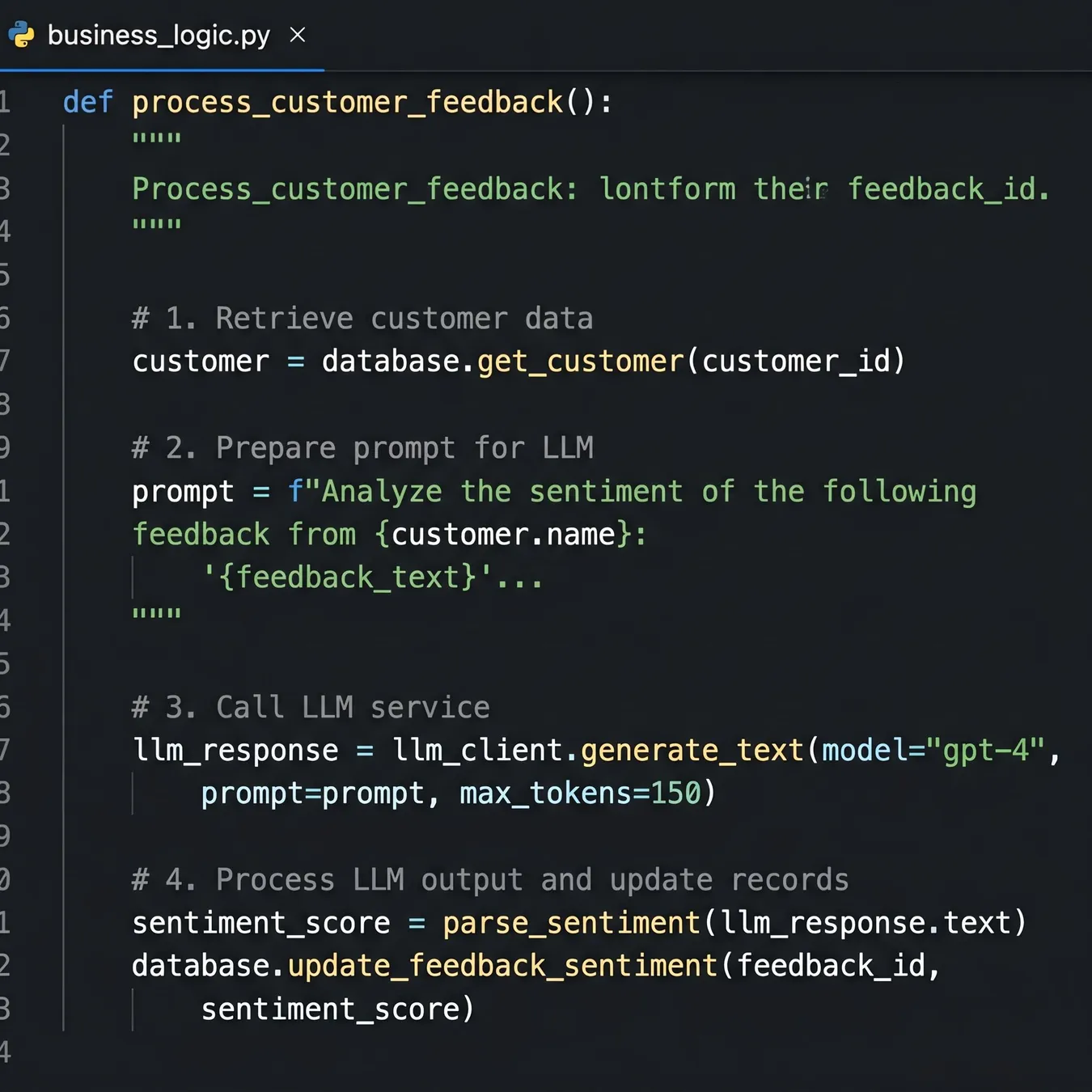 Integrating LLM reasoning into code.
