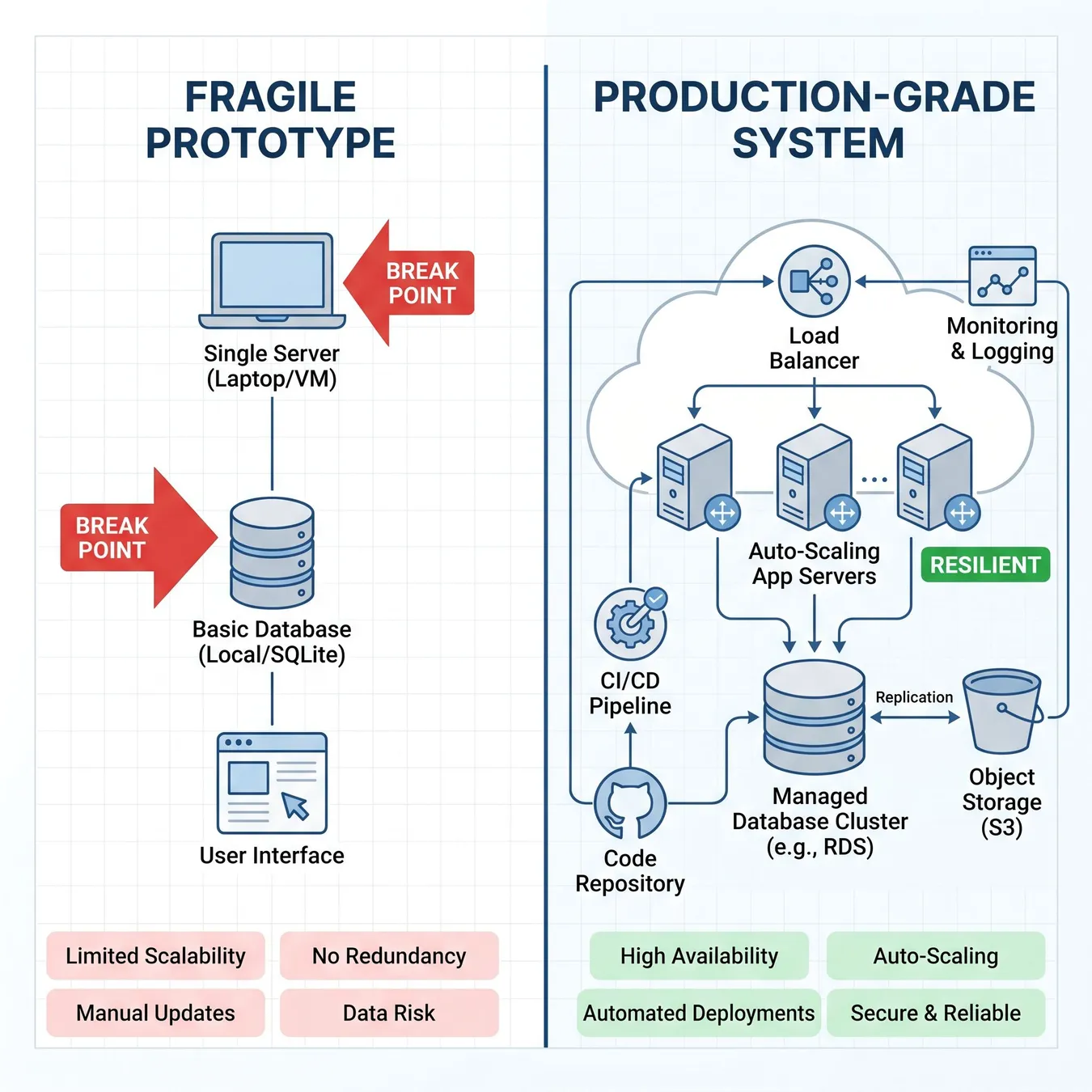 Studios build for the long-term, ensuring infrastructure scales with your user base.