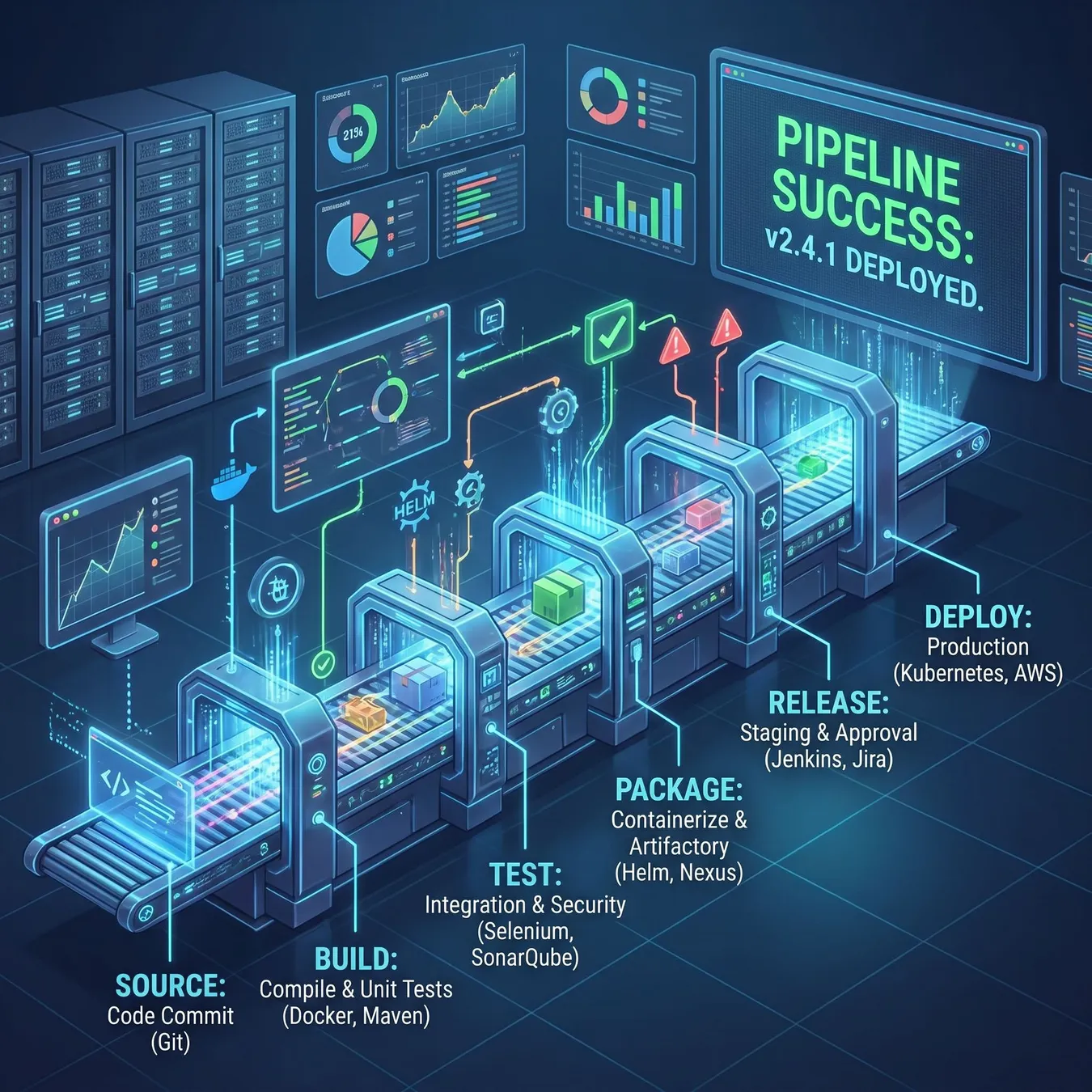 Automation ensures reliable and repeatable releases.