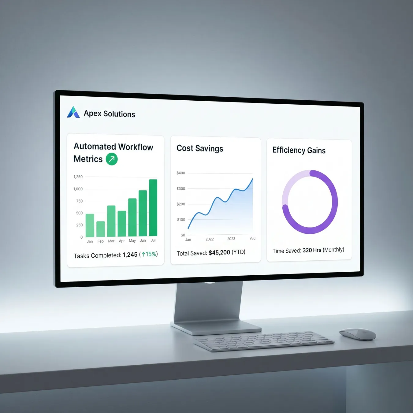Visualizing the measurable impact of smart business process automation on operational efficiency.