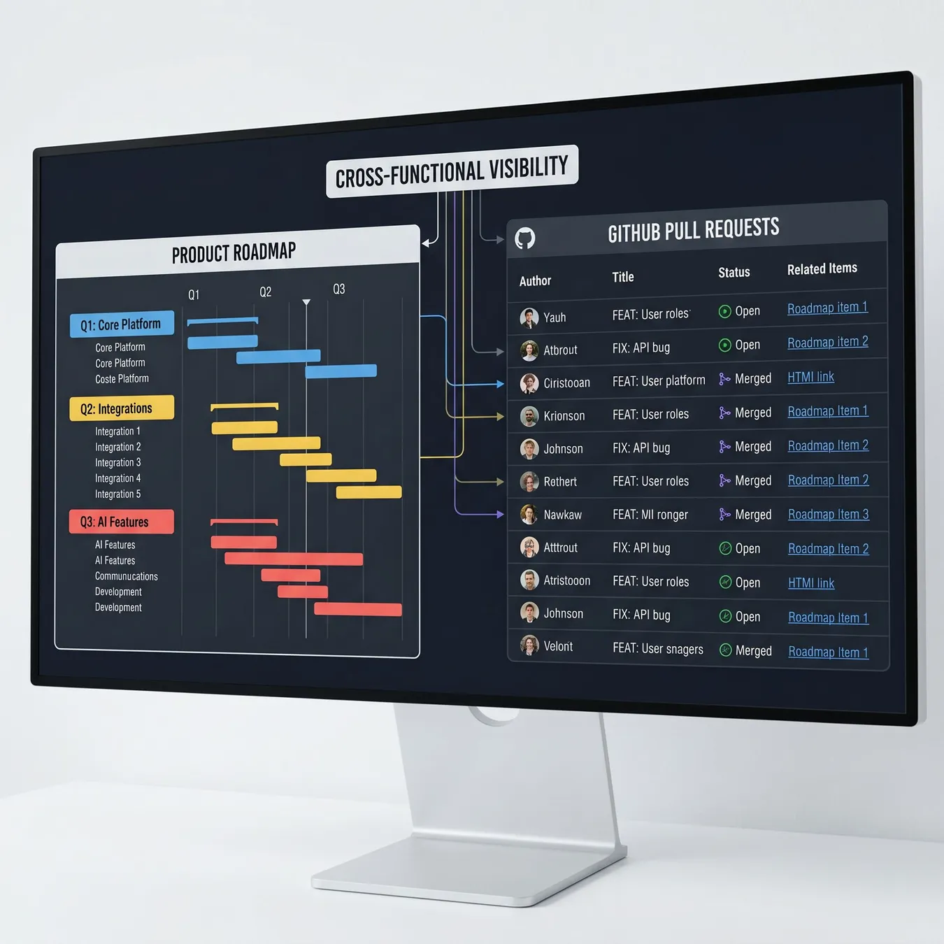 Integrated dashboards bridge the gap between planning and code.