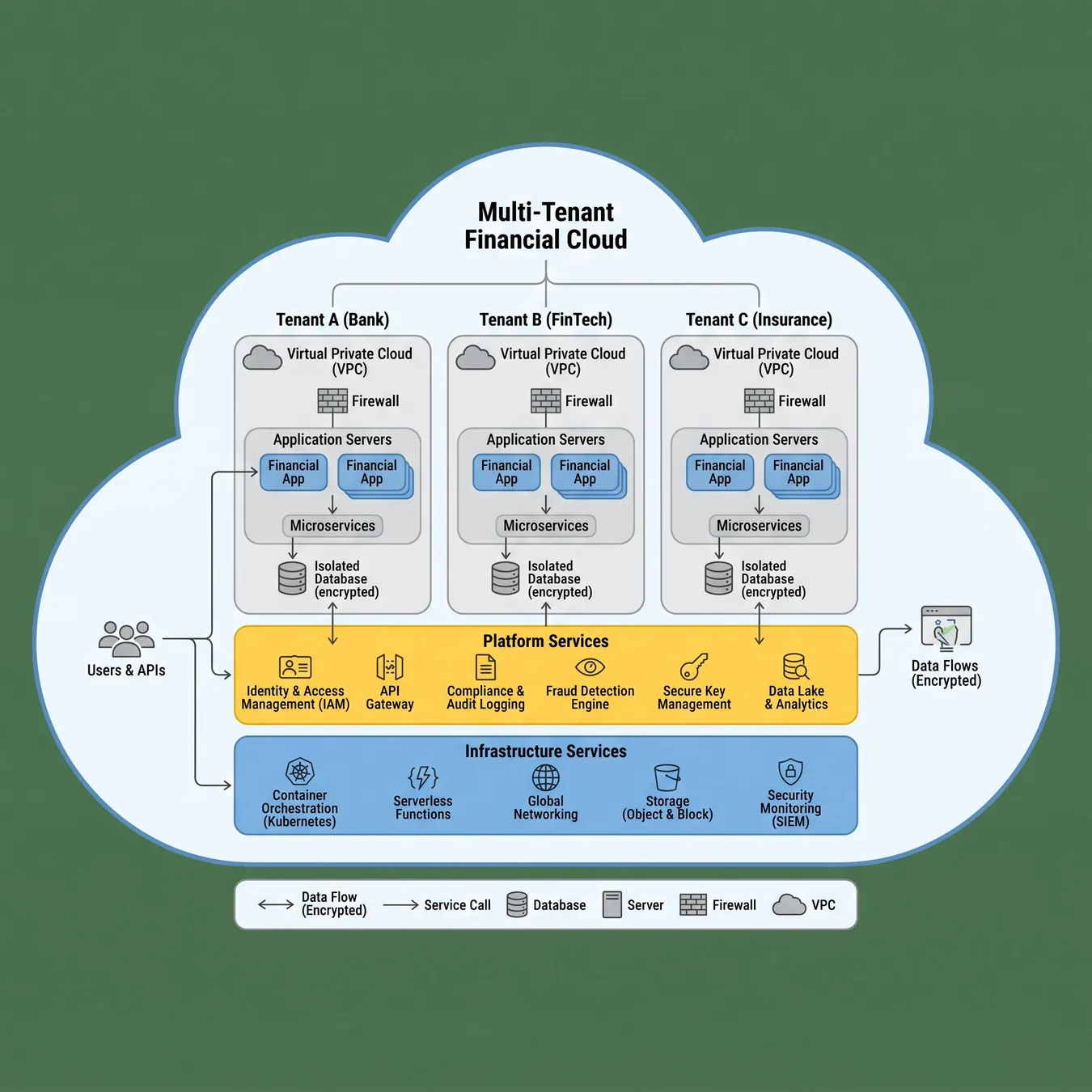 Scalable cloud architecture.