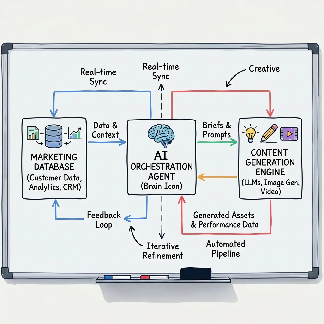 AI agents act as the connective tissue between disparate marketing data sources and execution platforms.