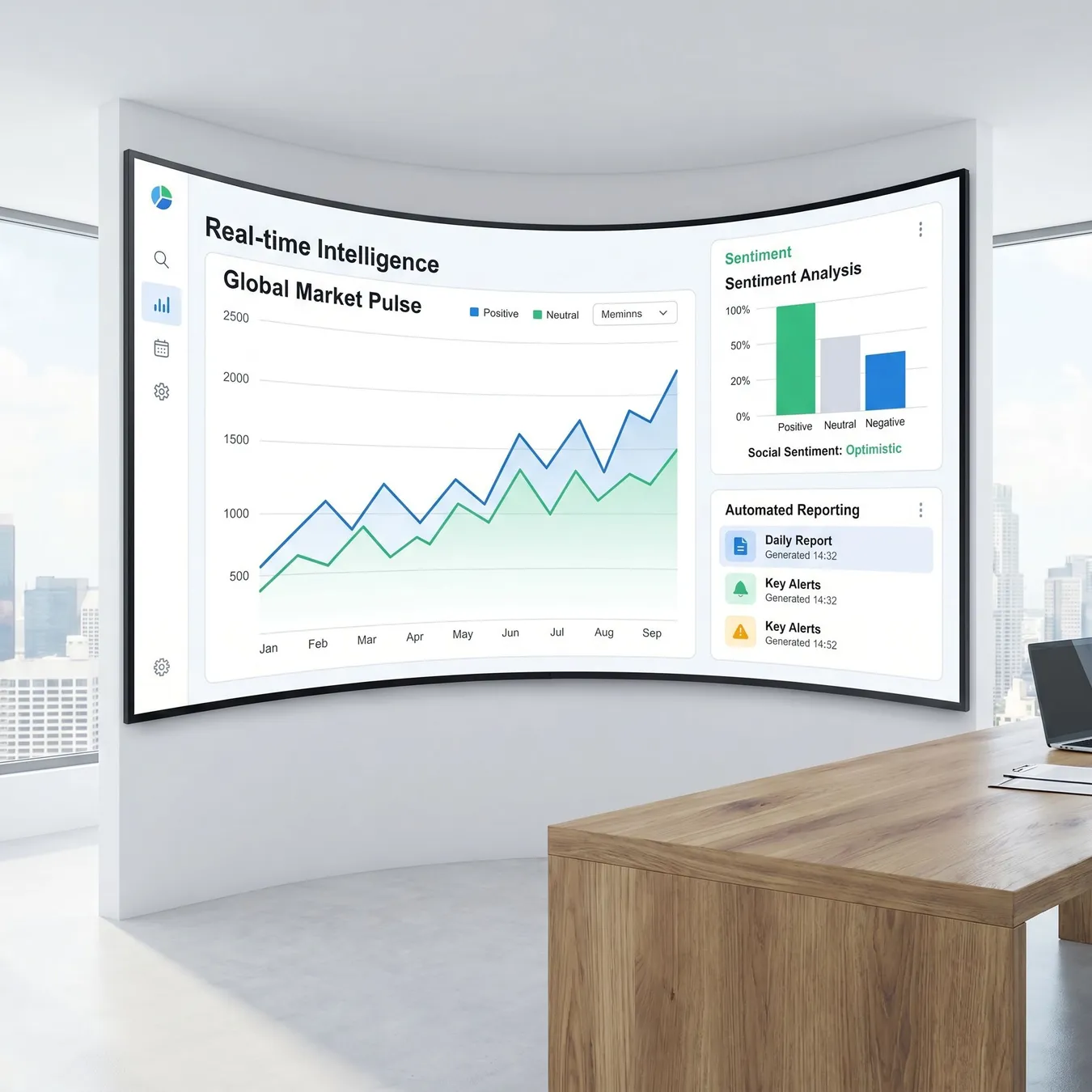 High-performance market intelligence dashboards enable real-time data visualization and automated reporting.