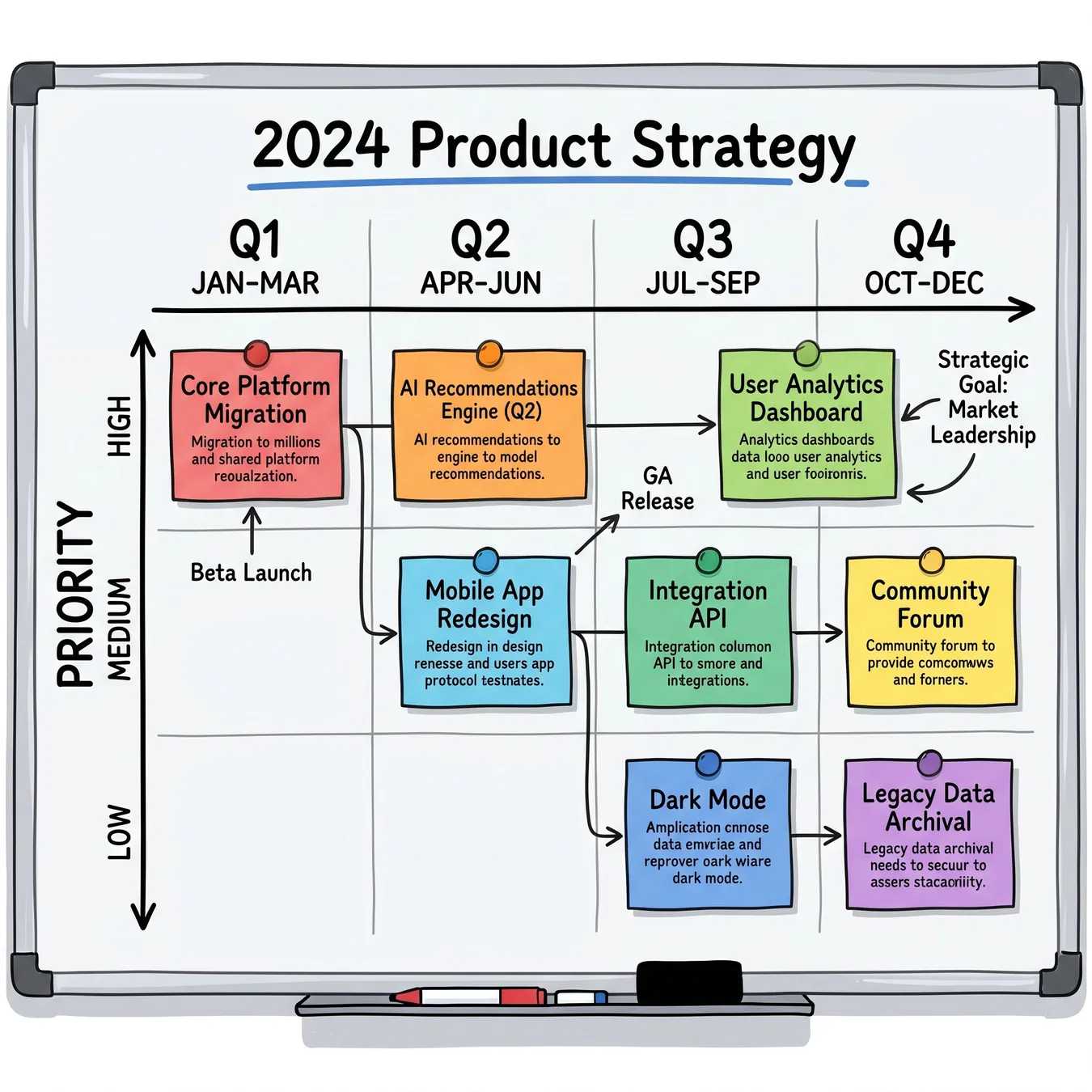 Visualizing the prioritized roadmap.