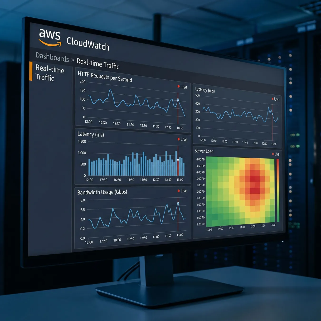 Monitoring infrastructure health in real-time.