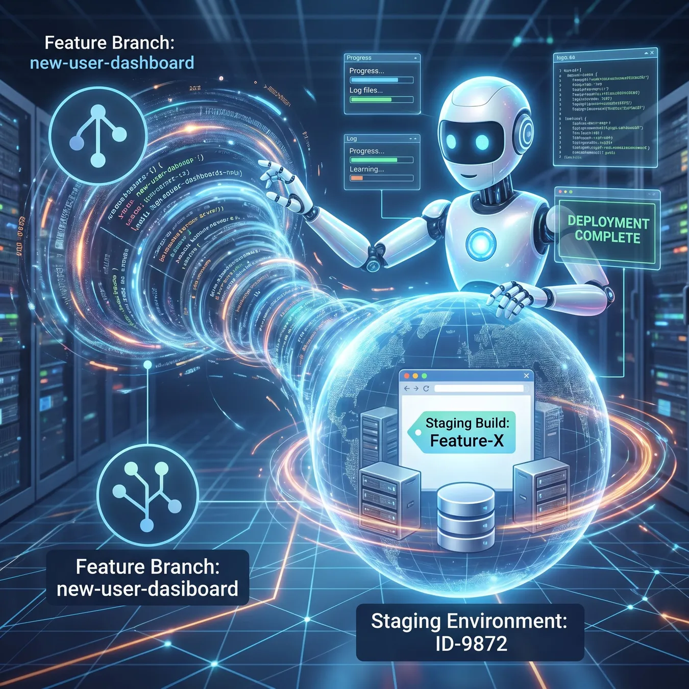 Automated environment provisioning via agentic workflows.