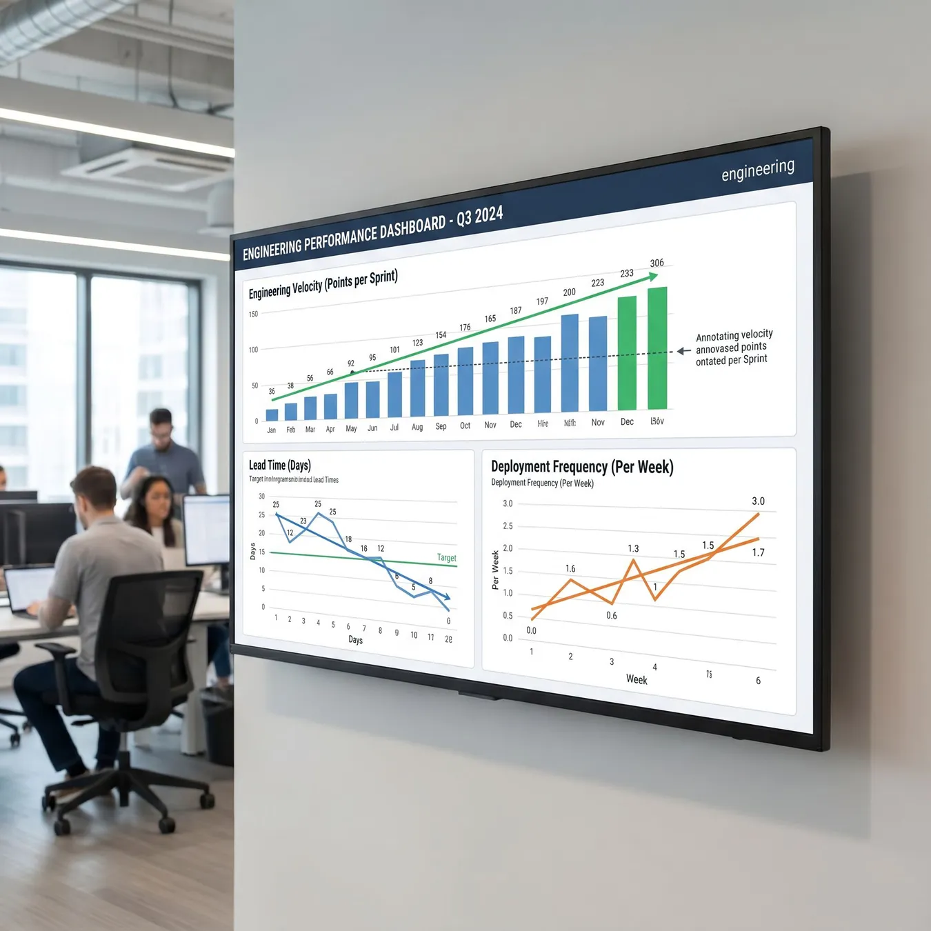 Visualizing delivery metrics helps teams identify bottlenecks in real-time.