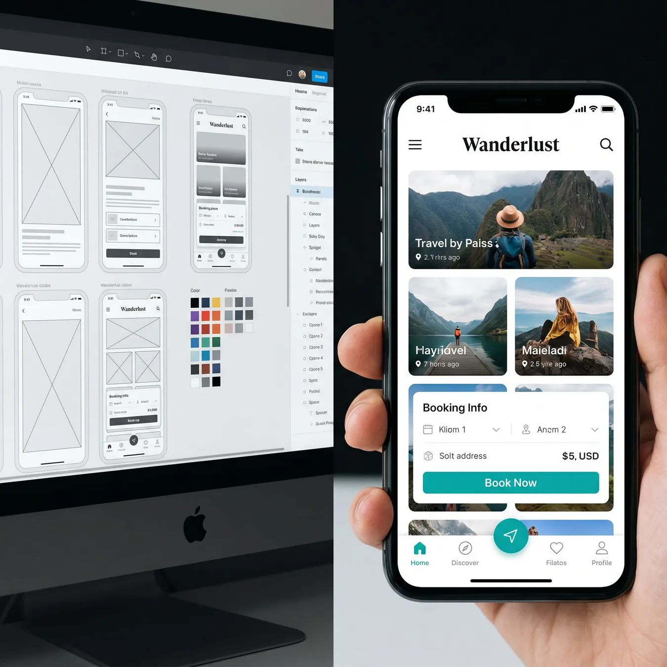 Real-time syncing between design and prototype environments.