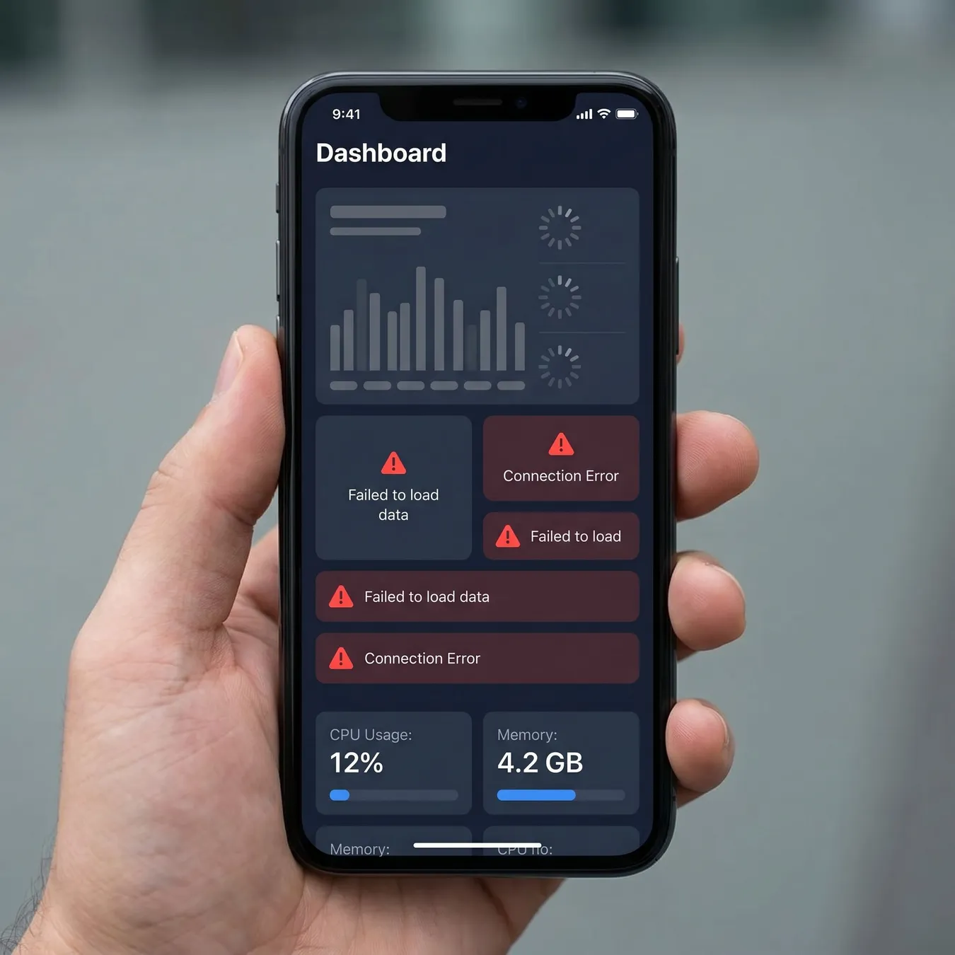 Production mobile apps require polished error handling and state management.