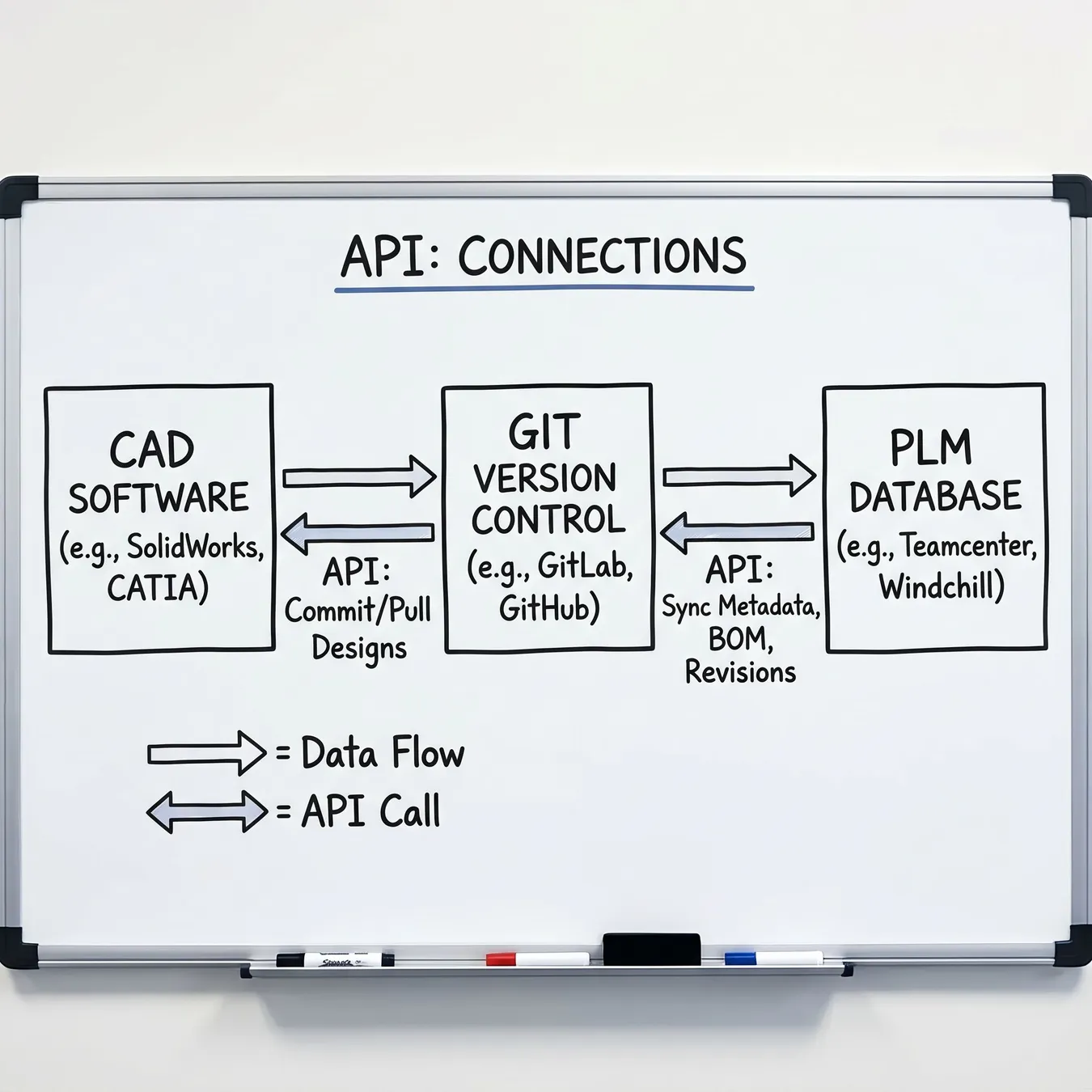 API-driven integration architecture.