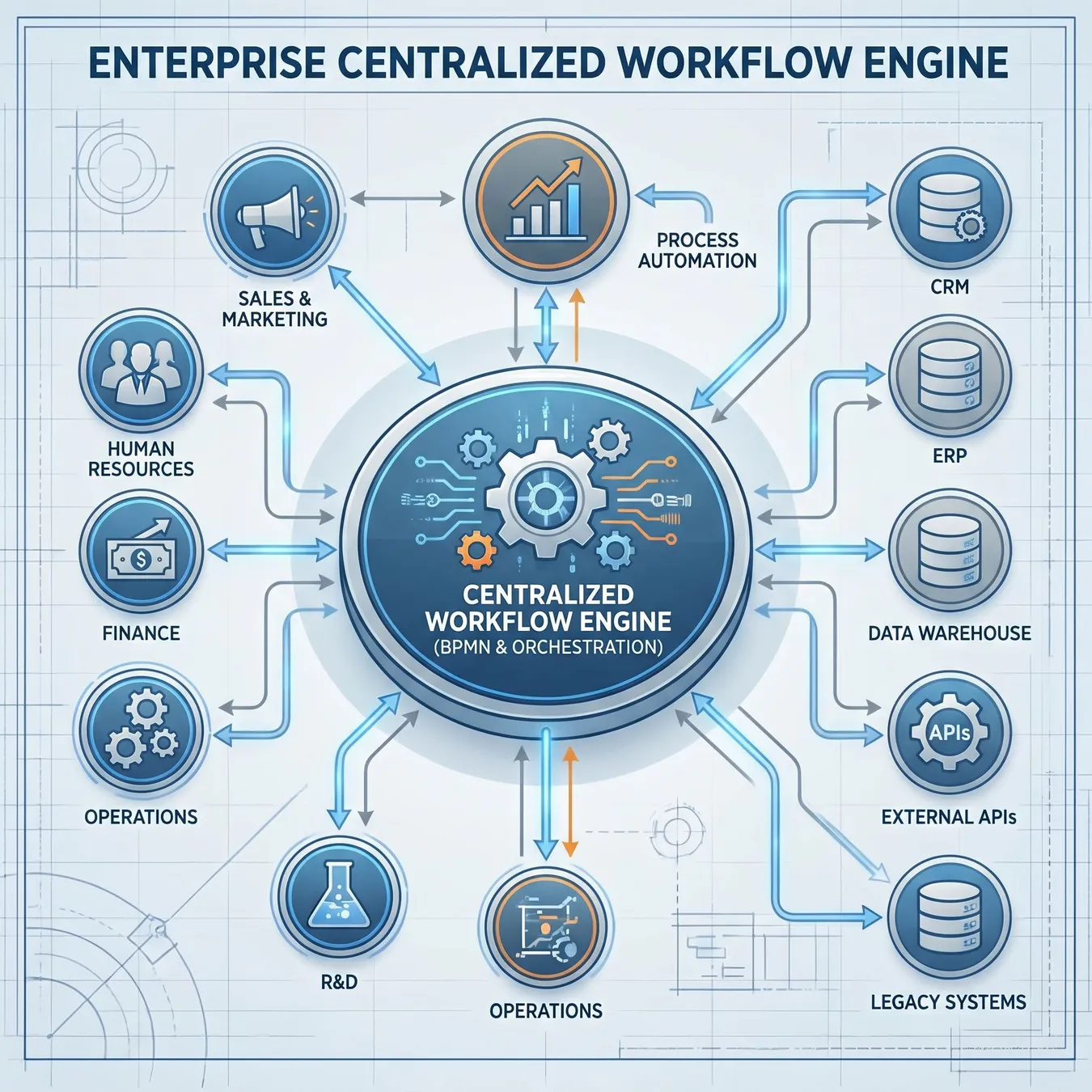 Enterprise-grade workflow architecture ensures data integrity across all departments.